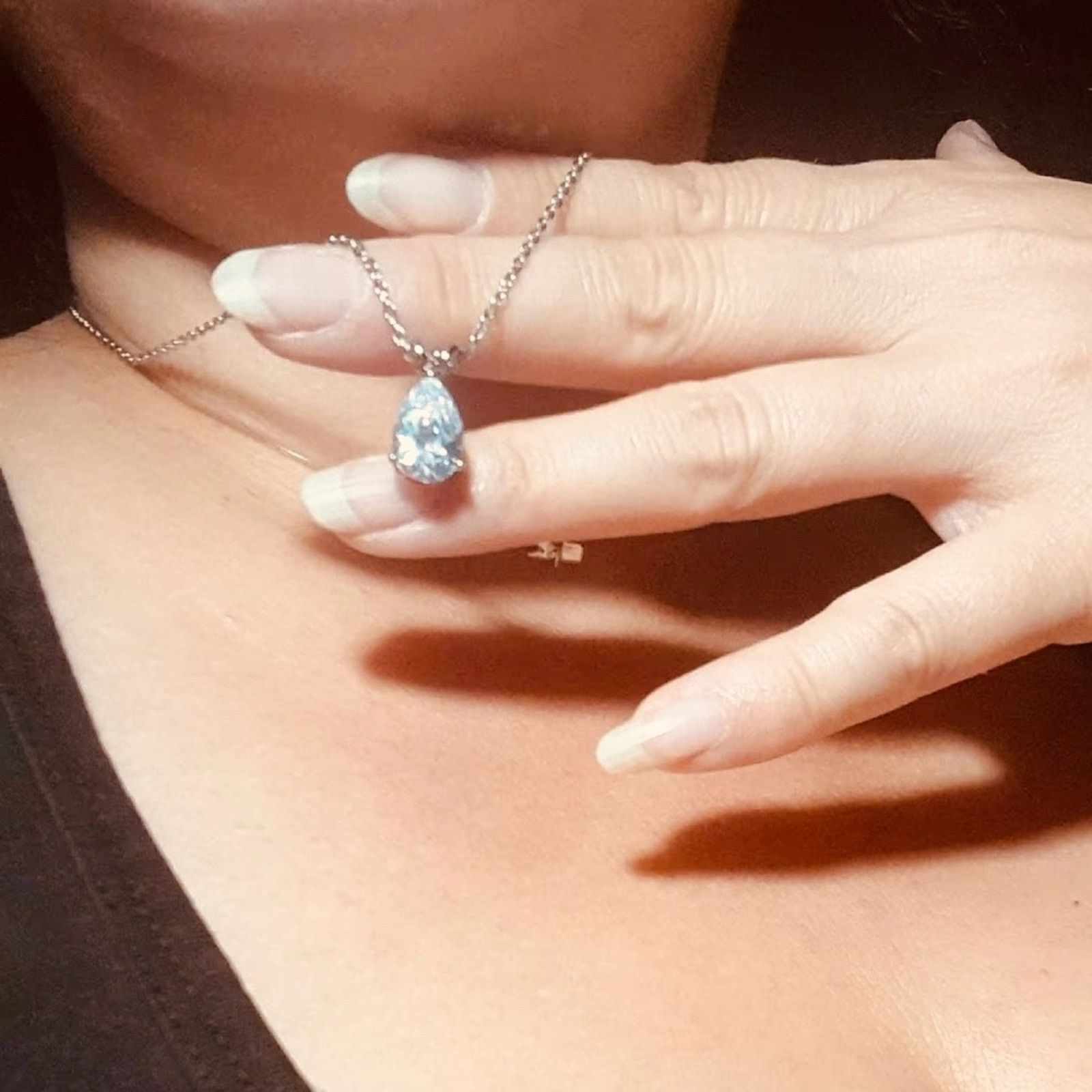Other Water Drop Cubic Zirconia Crystal Women's Necklace Size ONE SIZE - 3 Thumbnail