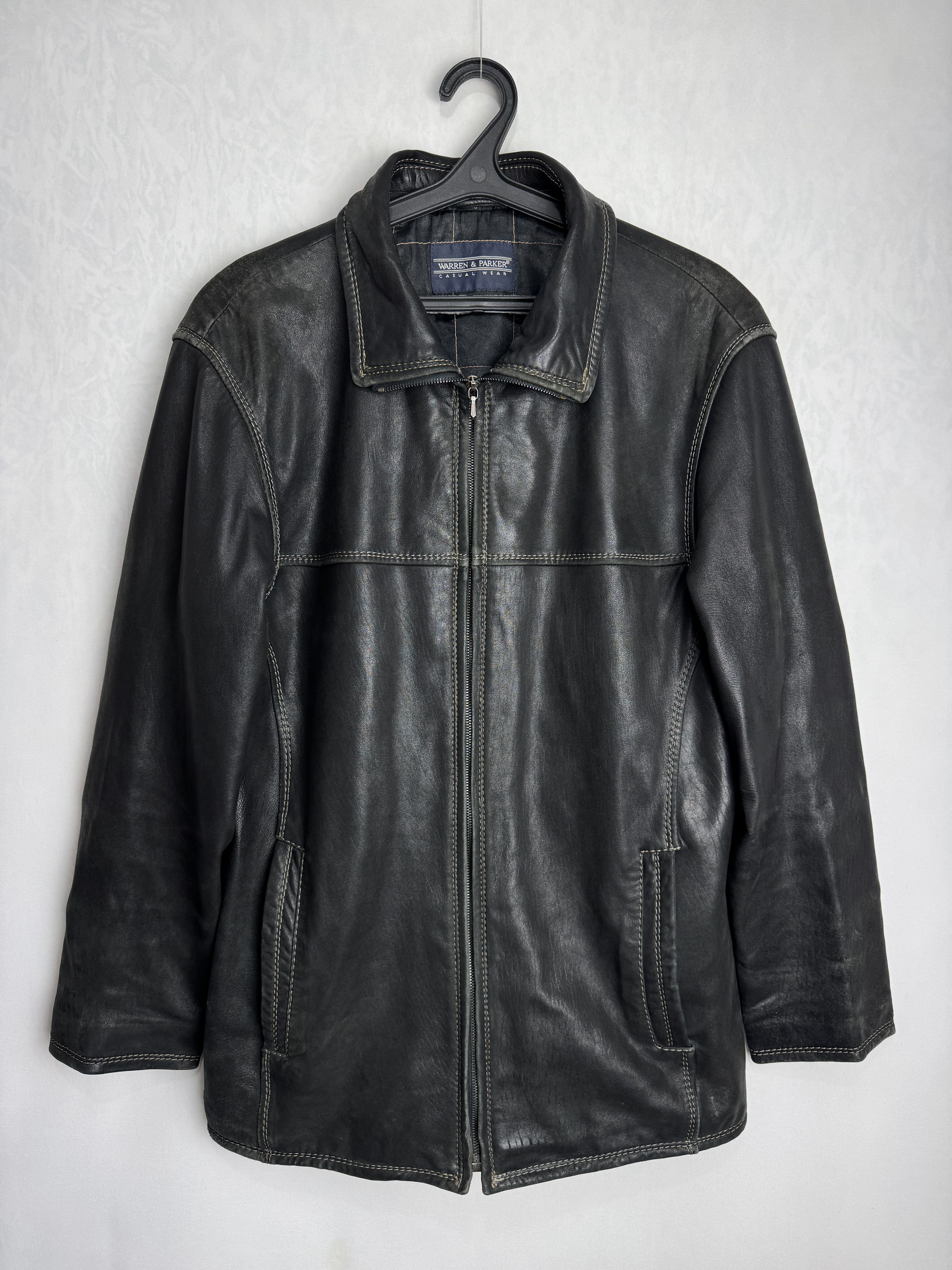 Genuine Leather WARREN & PARKER men’s leather zipped jacket Size US M / EU 48-50 / 2 - 1 Thumbnail
