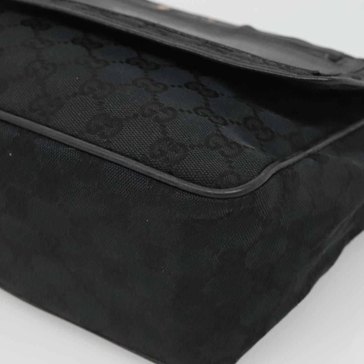 Gucci GUCCI GG Canvas Shoulder Bag Black Gold 019 019 Size ONE SIZE - 10 Thumbnail