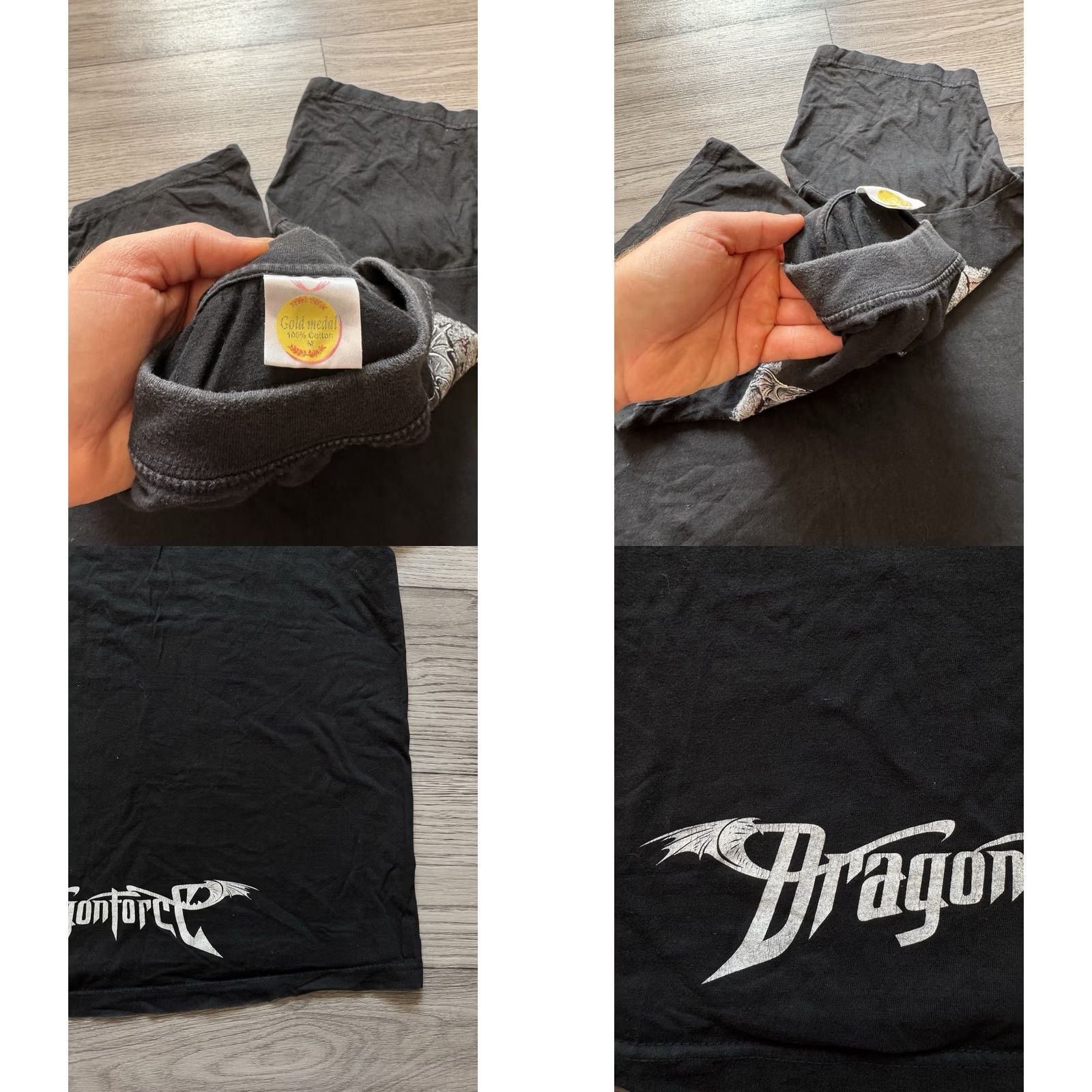 Vintage VINTAGE DragonForce Inhuman Rampage Tour T-Shirt Black M Mens Band Shirt 2000s Heavy Metal Shirt Size US M / EU 48-50 / 2 - 9 Thumbnail