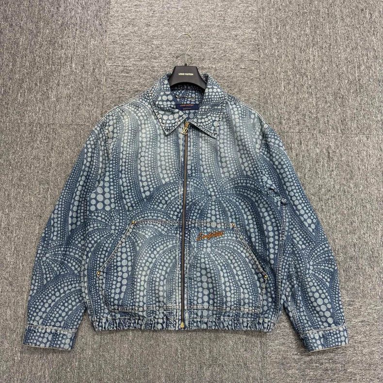 Louis Vuitton Yayoi Kusama polka-dot full-print denim jacke