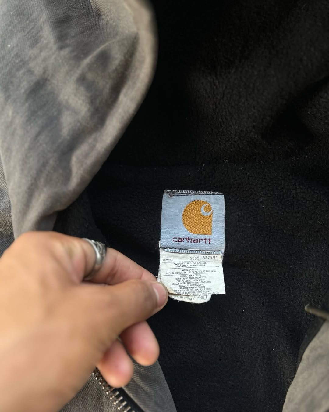 Carhartt × Vintage 90's Carhartt J130 QVL Embroiderd Work Active Denim Jacket Size US XL / EU 56 / 4 - 5 Thumbnail