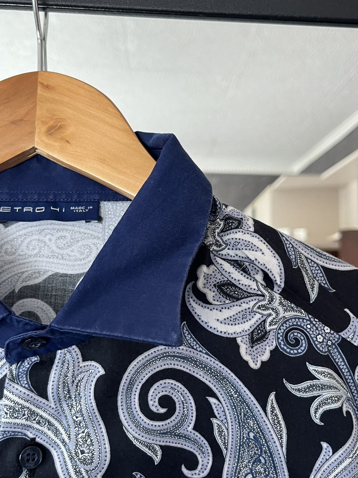 Etro Vintage Etro Shirt Flower Paisley Blue 41 size Longsleeve Size US L / EU 52-54 / 3 - 4 Thumbnail