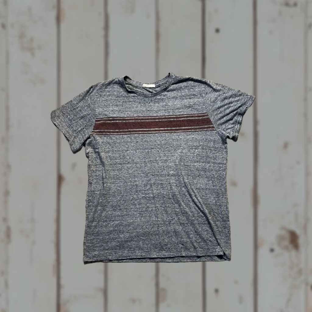 Marine Layer VINTAGE Marine Layer Shirt Mens Large Heather Blue Re-Spun Chest Stripe Crewneck Tee Size US L / EU 52-54 / 3 - 1 Thumbnail