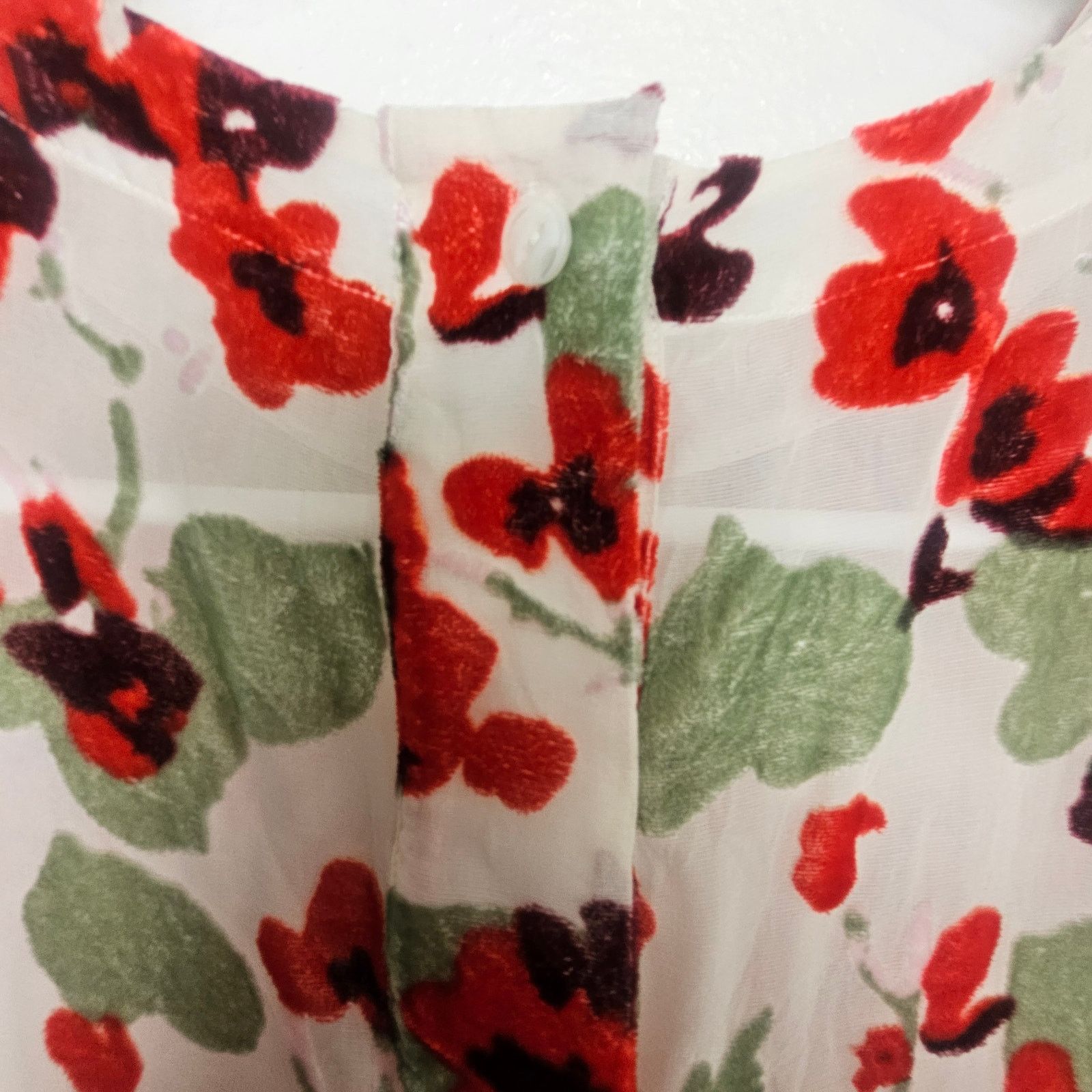 Rag & Bone Rag & Bone Womens Floral Velvet Silk Blend Crop Top Sz S Size S / US 4 / IT 40 - 9 Thumbnail