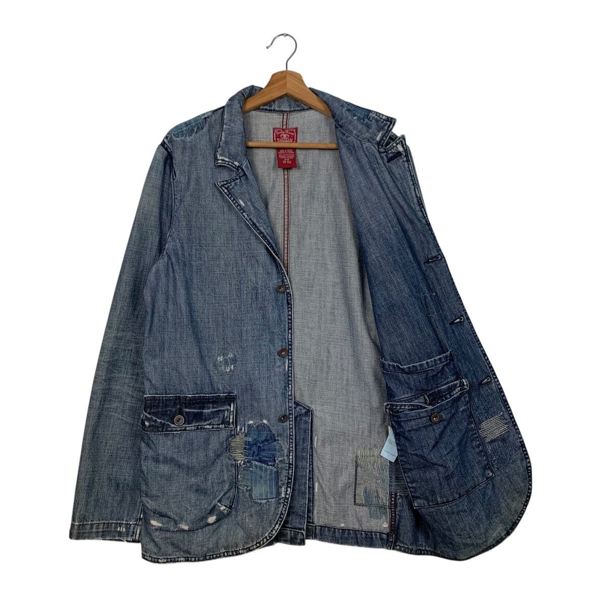 Lucky Brand LUCKY BRAND Trashed Distress Casual Denim Jacket #1665-C74 Size US M / EU 48-50 / 2 - 11 Thumbnail