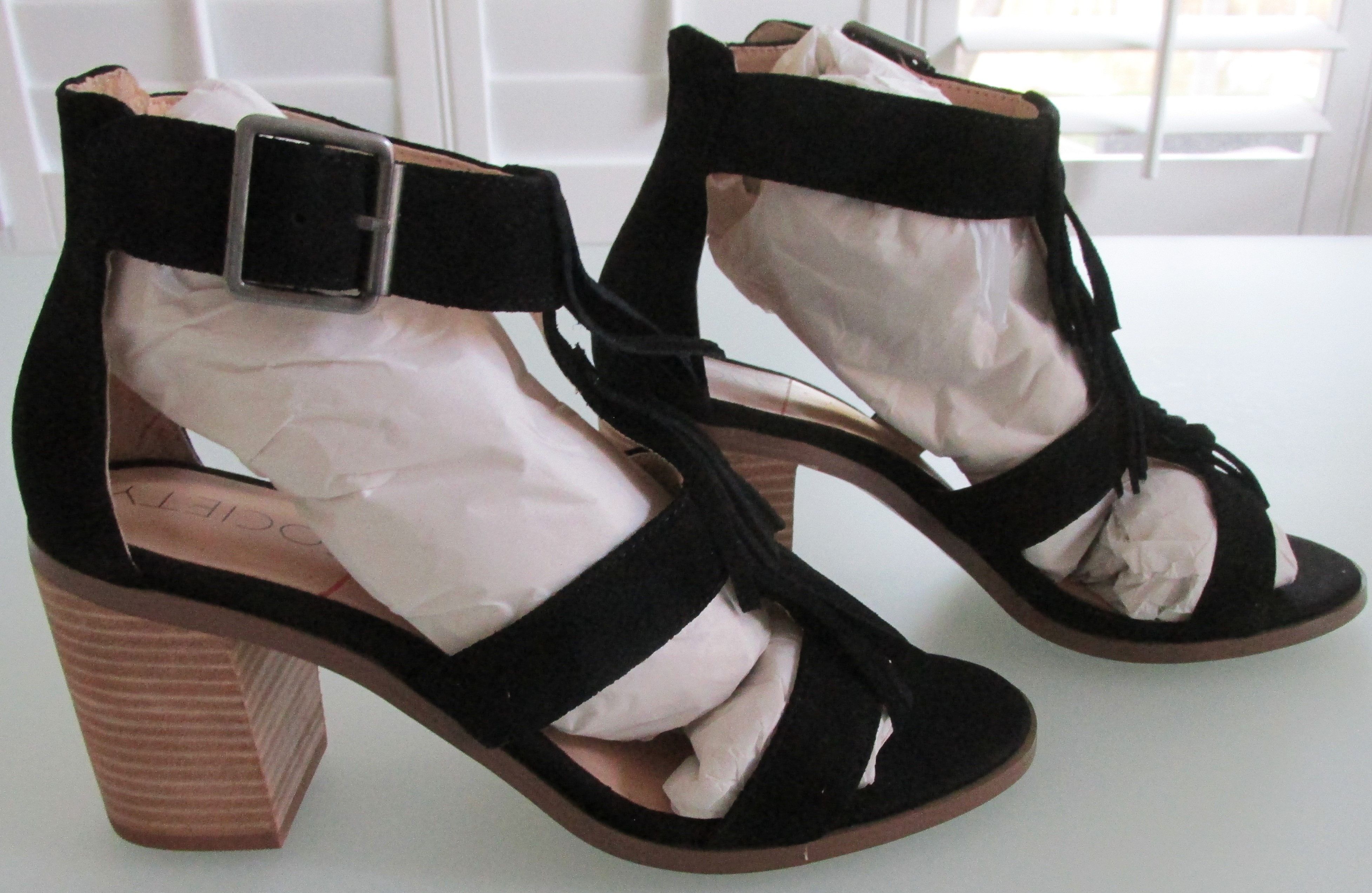 Other Sole Society New Suede Open Toe Fringe Heels Size 8M Size US 8 / IT 38 - 3 Thumbnail
