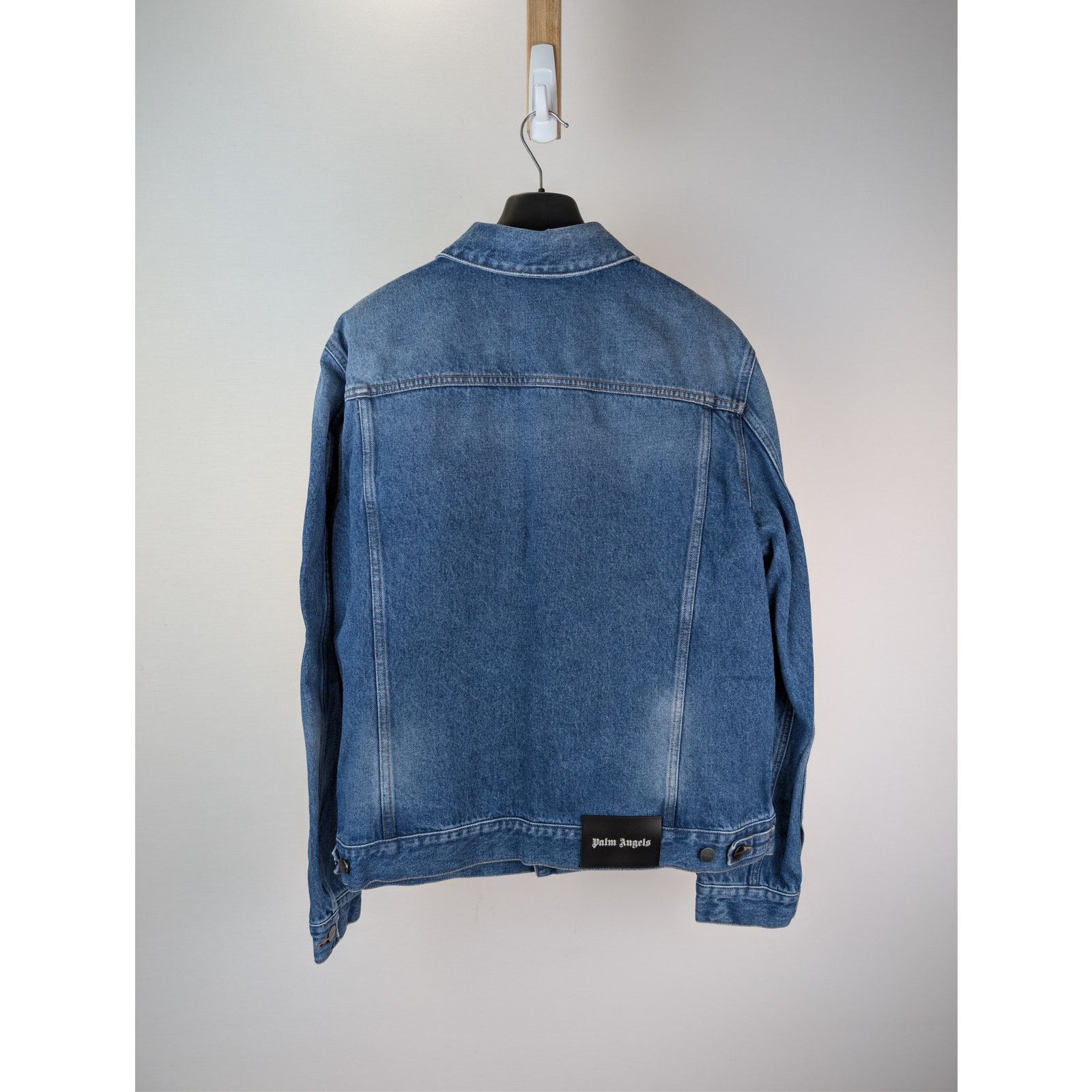 Palm Angels o1rshd1 Indigo Track Denim Jacket in Light Blue / White Size US XXL / EU 58 / 5 - 10 Thumbnail