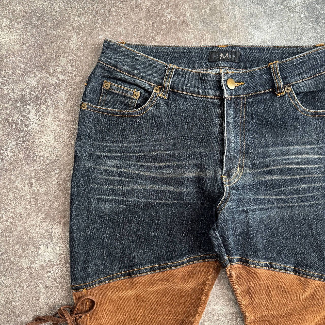 20471120 Avant Garde Vintage Low Rise Corduroy Flared Jeans Size 28" / US 6 / IT 42 - 7 Thumbnail