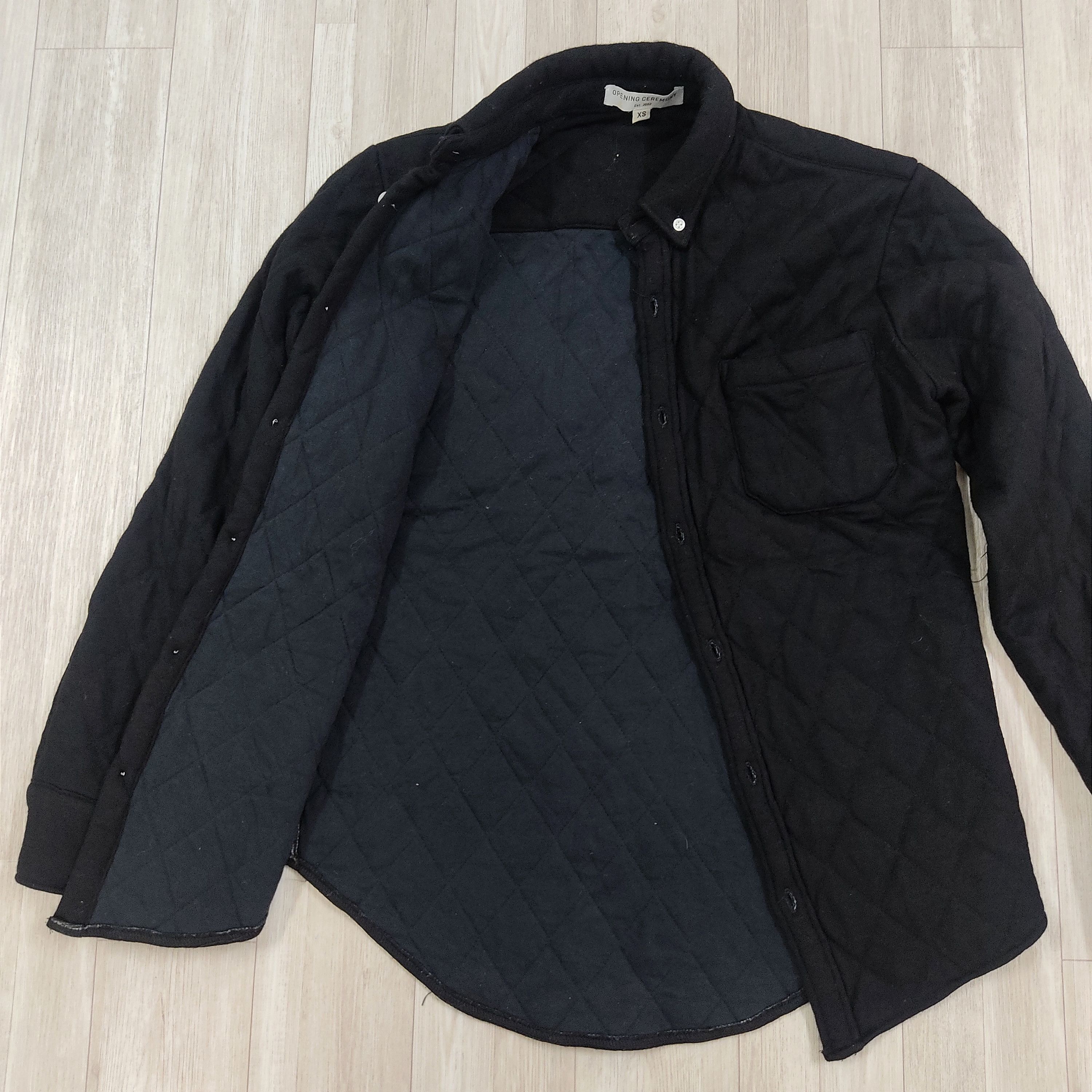 Designer × Opening Ceremony OPENING CEREMONY Wool Quilted Button-Up Shirt Jacket Size US XS / EU 42 / 0 - 12 Thumbnail