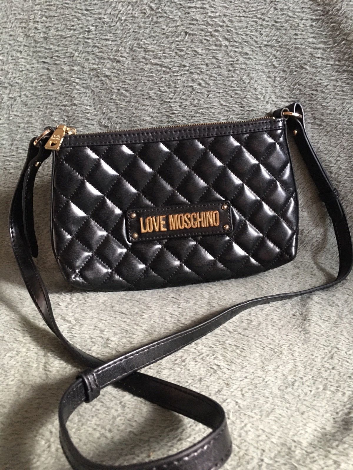 Love Moschino Black Logo Crossbody Shoulder Bag