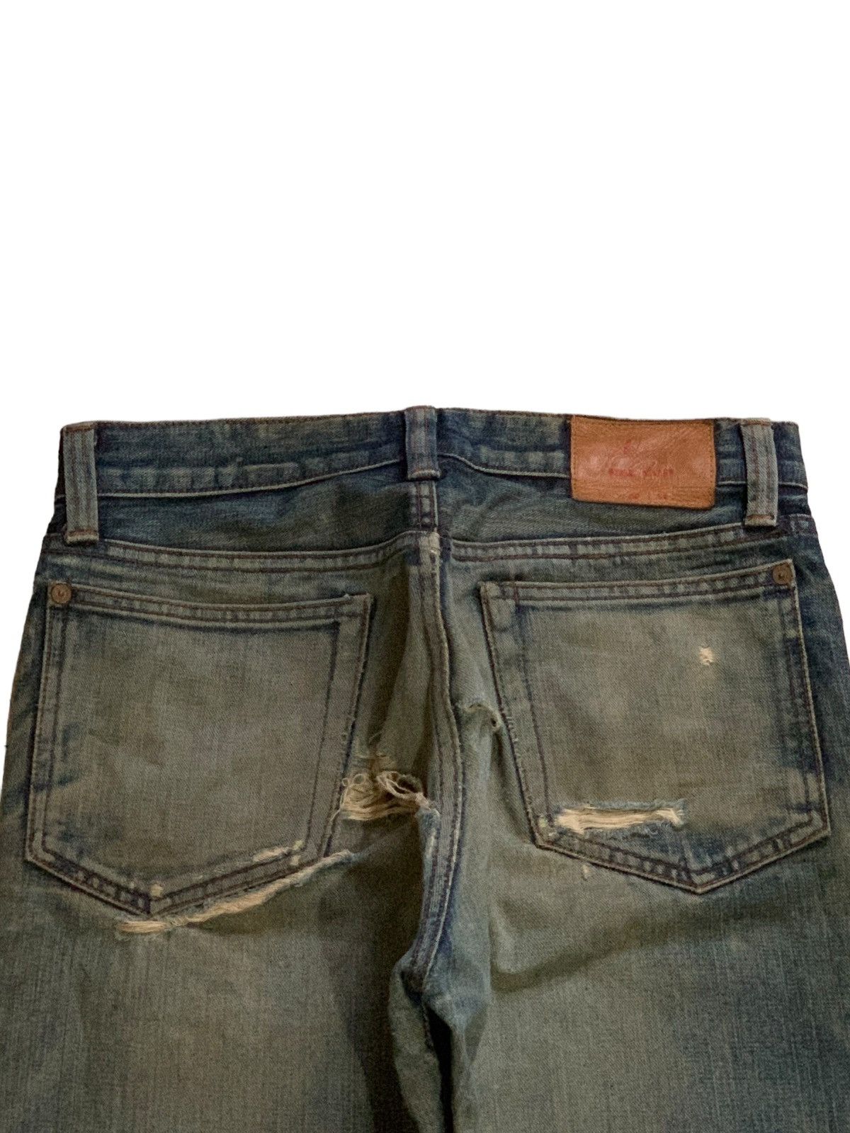 Hypebeast Vintage Paul Smith Red Ear Selvedge Mud Wash Rip Baggy Jeans Size US 31 - 9 Thumbnail