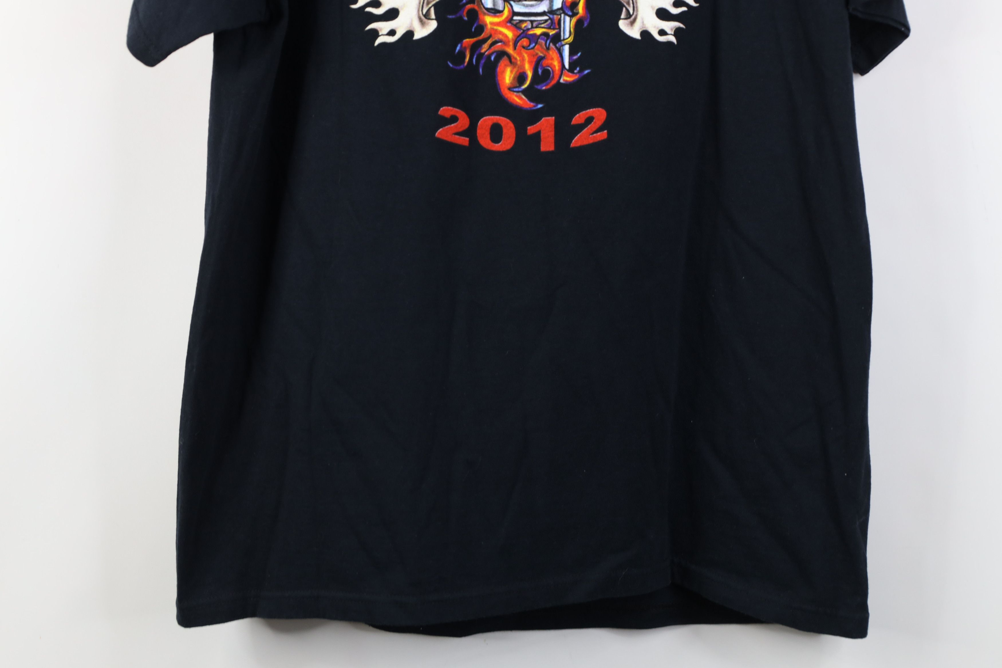 Vintage Vintage Y2K 2012 Daytona Bike Week Eagle Fire Flames T-Shirt Size US L / EU 52-54 / 3 - 3 Thumbnail