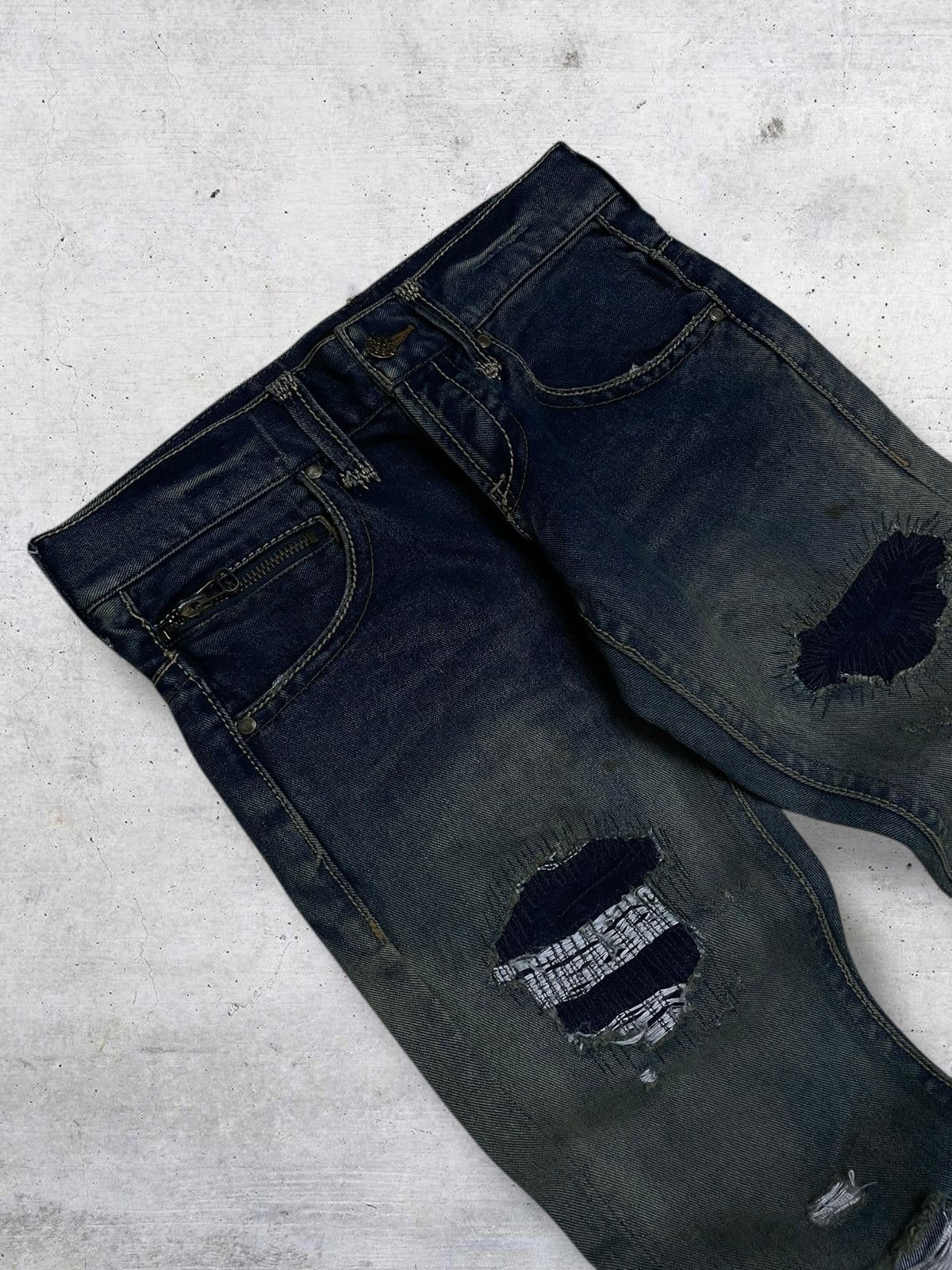 GOSTAR DE FUGA VINTAGE LAGUST SCAB 90S JAPAN DESIGNER RIPPED ROCKSTAR DENIM Size US 30 / EU 46 - 8 Thumbnail