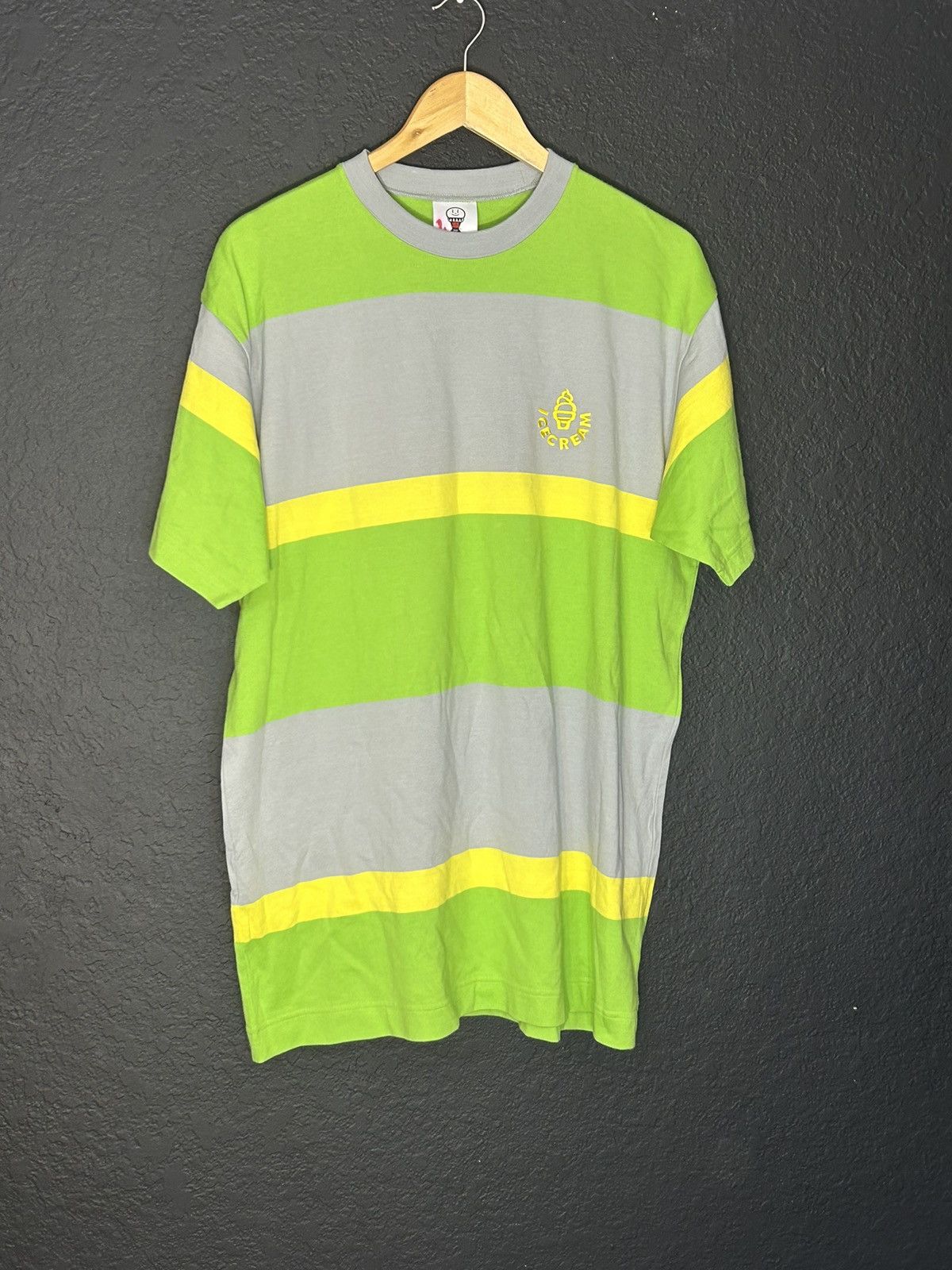 Icecream Ice Cream Green Stripped Shirt Size US XL / EU 56 / 4 - 1 Thumbnail