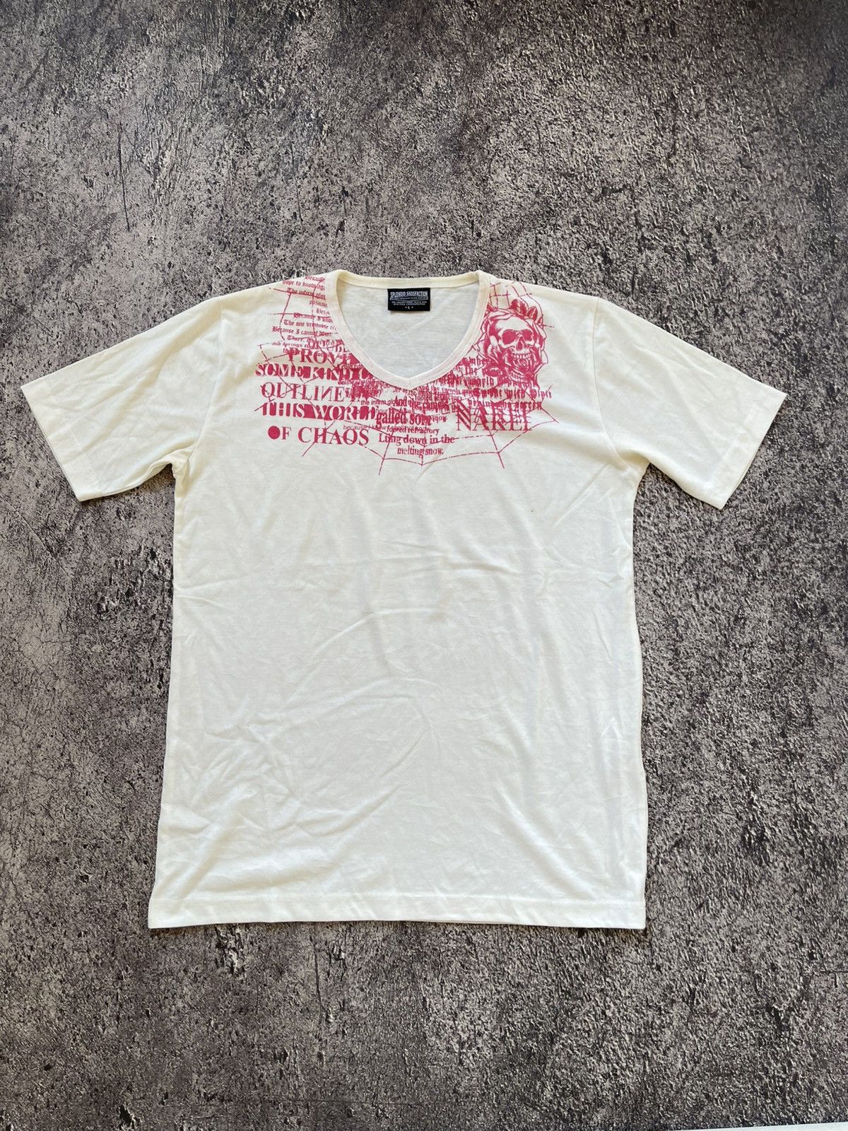 Japanese Brand Y2K Splendid satisfaction skull punk style tshirt Size US L / EU 52-54 / 3 - 1 Thumbnail