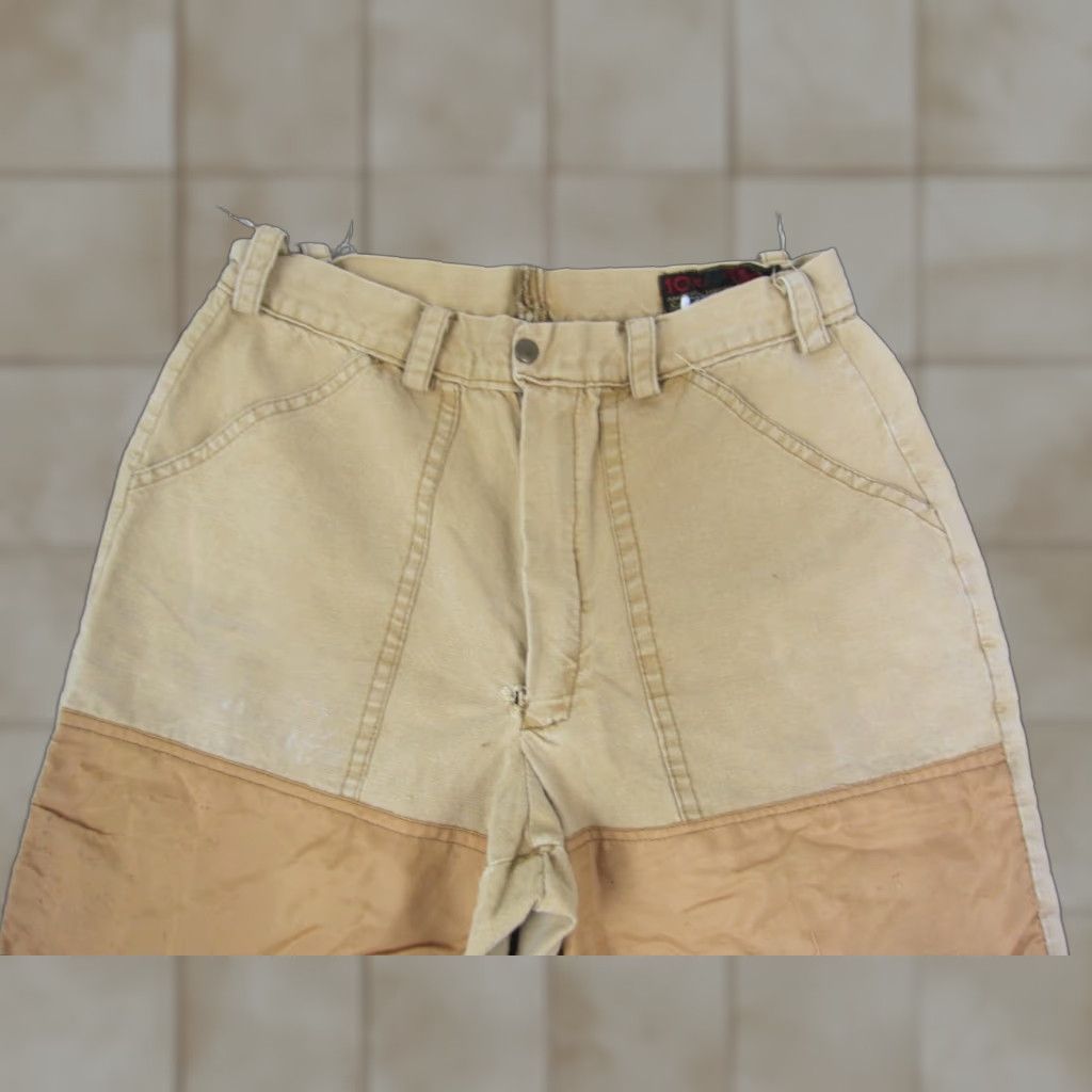 Vintage VINTAGE 10X Americas Finest Pants Carpenter Mens 32x25 Brown Leather Trim Pockets Size US 32 / EU 48 - 1 Thumbnail