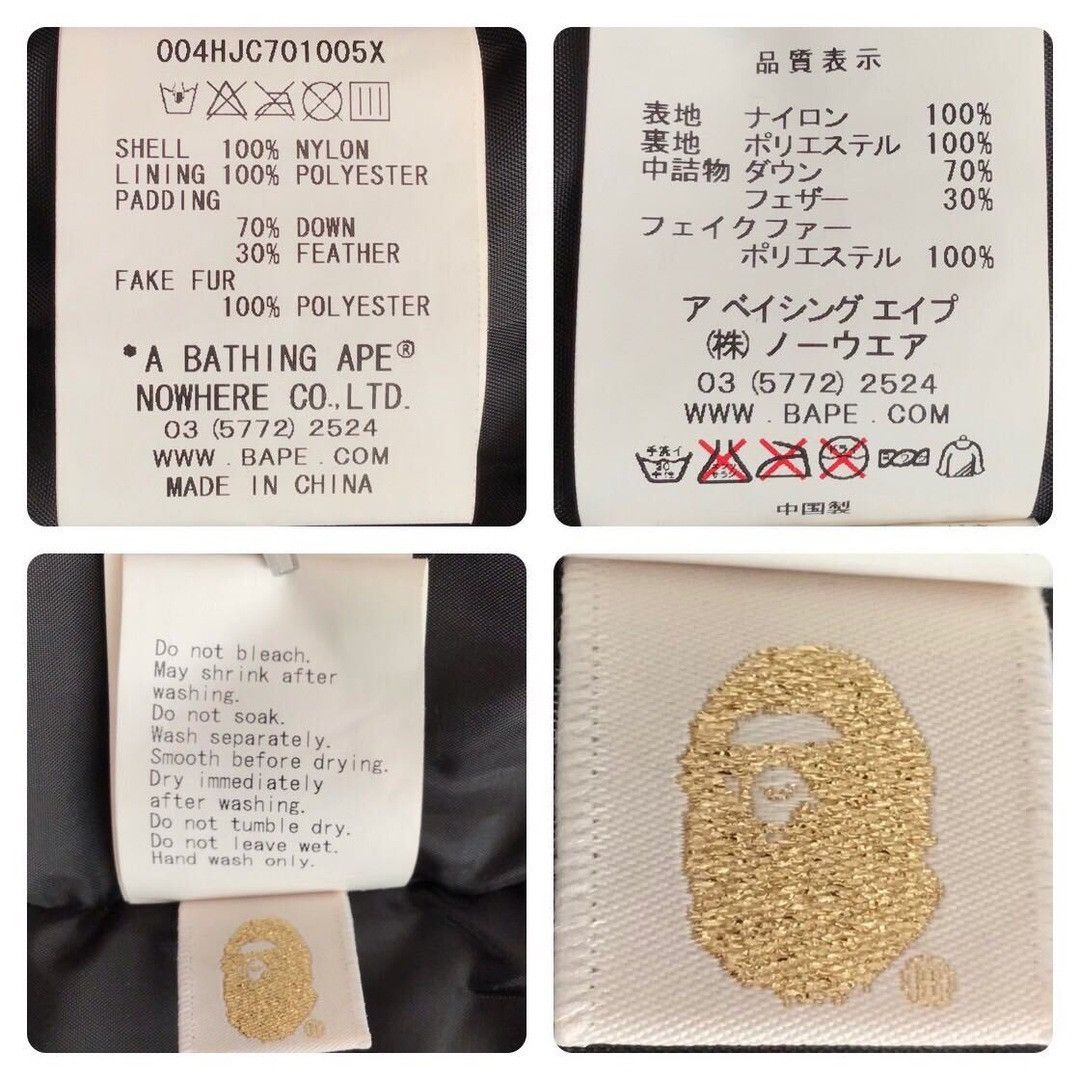 Bape ☠️Pirates Store limited☠️ BAPE Fur down jacket a bathing ape Size US M / EU 48-50 / 2 - 9 Thumbnail