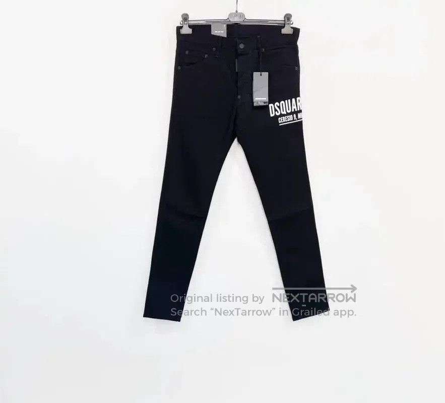 Dsquared2 DSQUARED2 Men's Black Cotton Casual Pants . Size US 32 / EU 48 - 1 Thumbnail