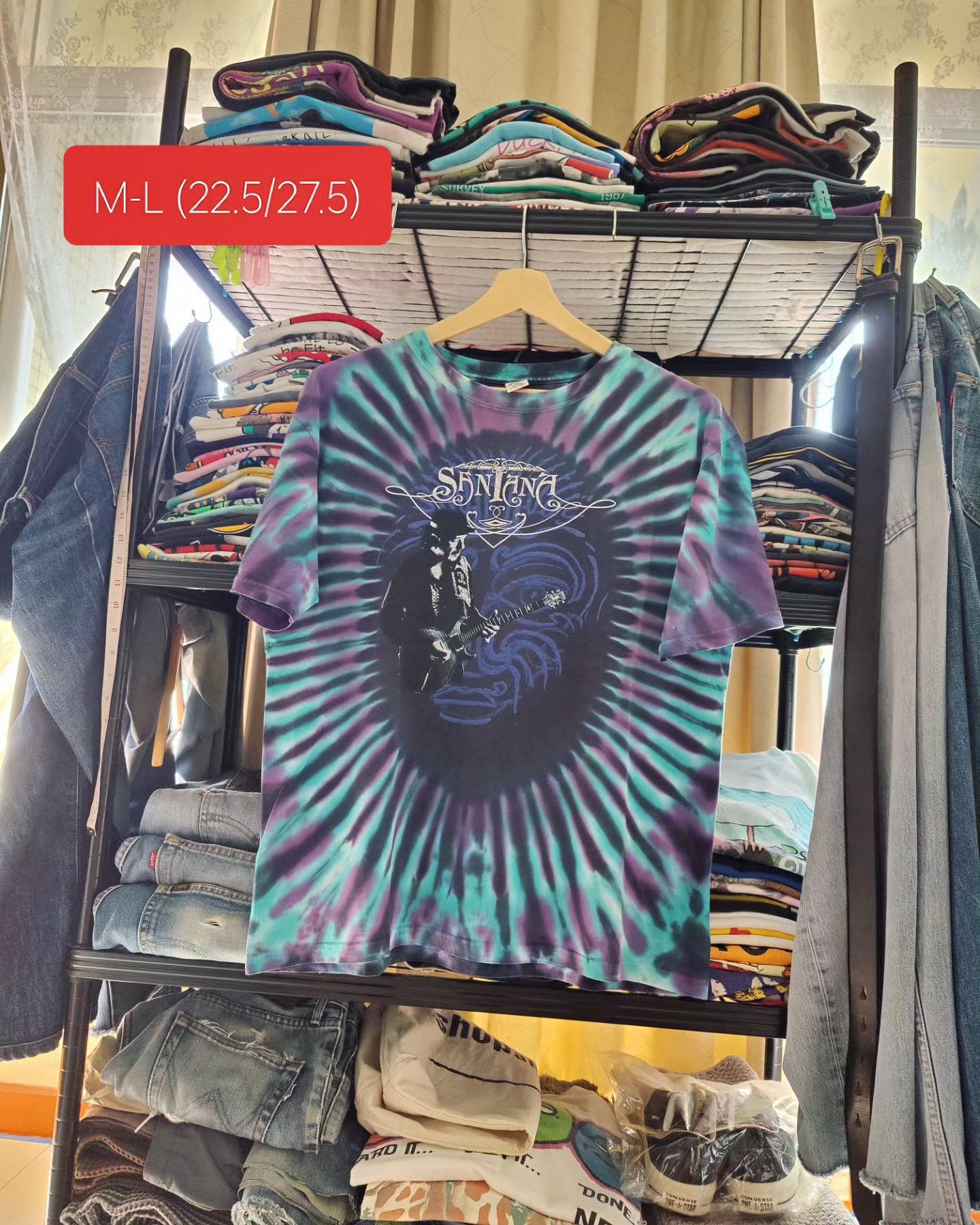 Band Tees × Vintage vintage Tie-dye Santana - Embrace Your Light Size US M / EU 48-50 / 2 - 7 Thumbnail