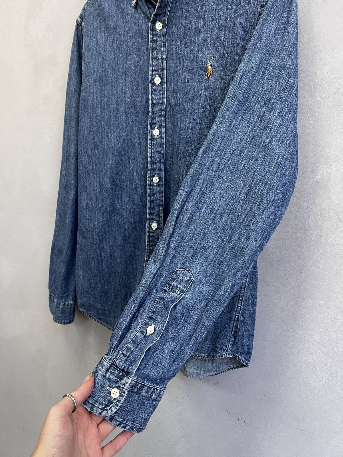 Polo Ralph Lauren Ralph Lauren Blue Shirt denim button up Vintage Style Size US M / EU 48-50 / 2 - 8 Thumbnail