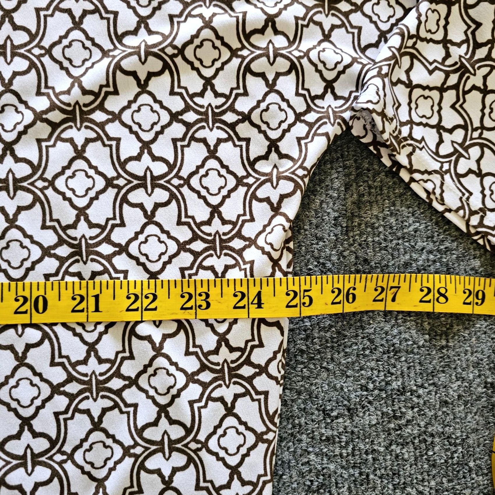 Vintage Chicos Easywear Top Shirt Womens XL White Geometric 3/4 Sleeve Stretch Casual Blouse Size XL / US 12-14 / IT 48-50 - 6 Thumbnail