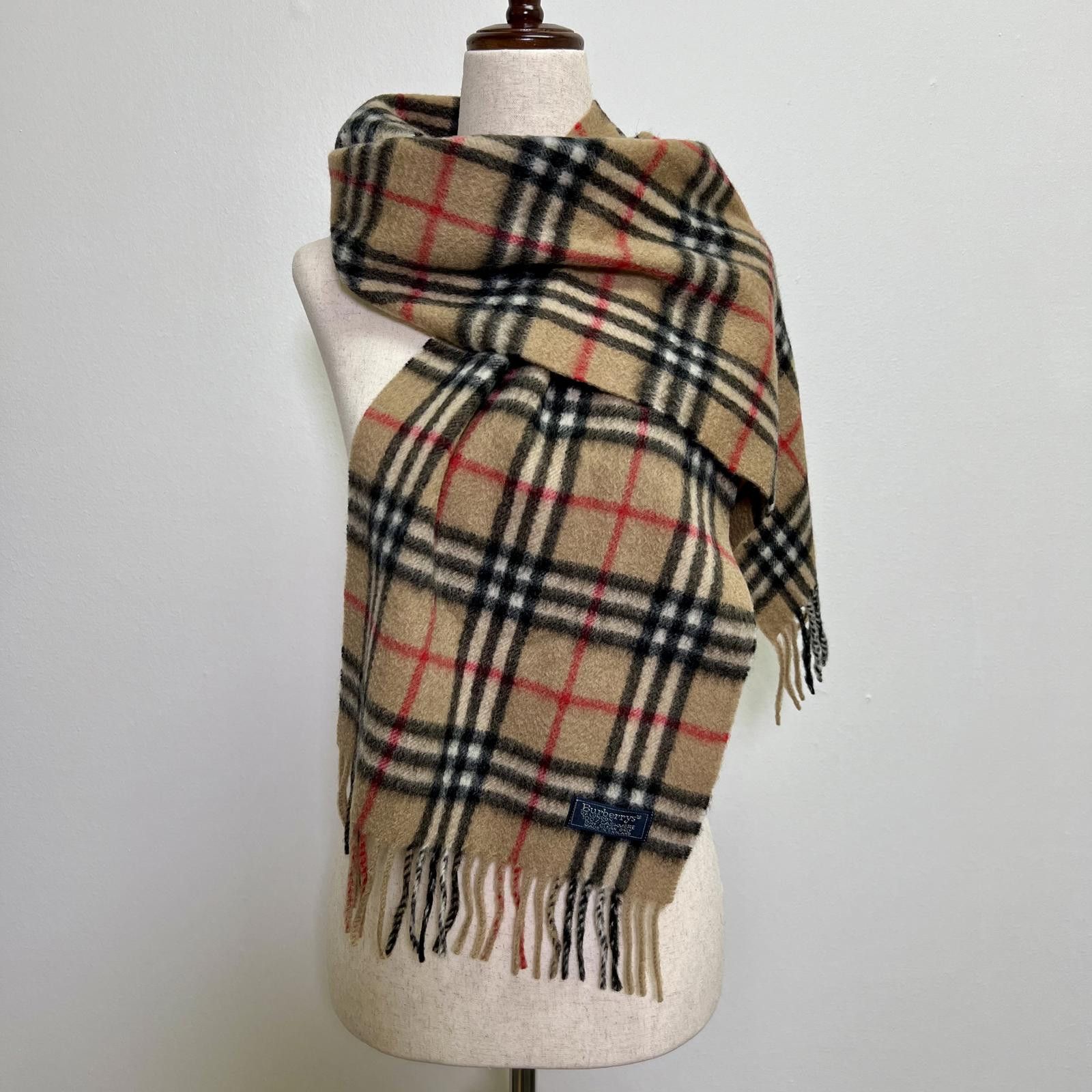 Burberry Vintage Burberrys 100% Cashmere Scarf Size ONE SIZE - 1 Thumbnail