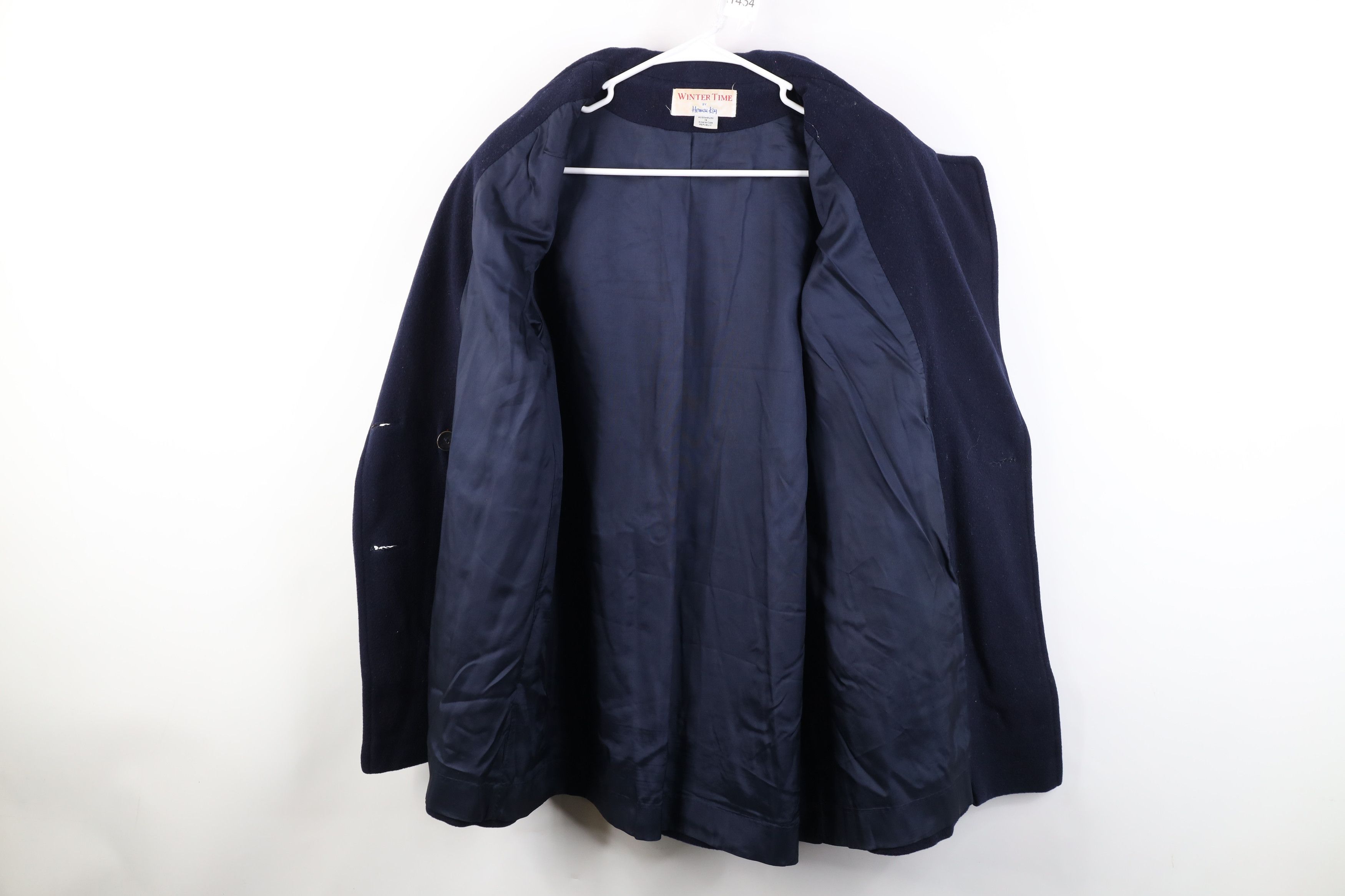 Vintage Vintage 90s Streetwear Wool Double Breasted Coat Jacket Blue Size XL / US 12-14 / IT 48-50 - 10 Thumbnail