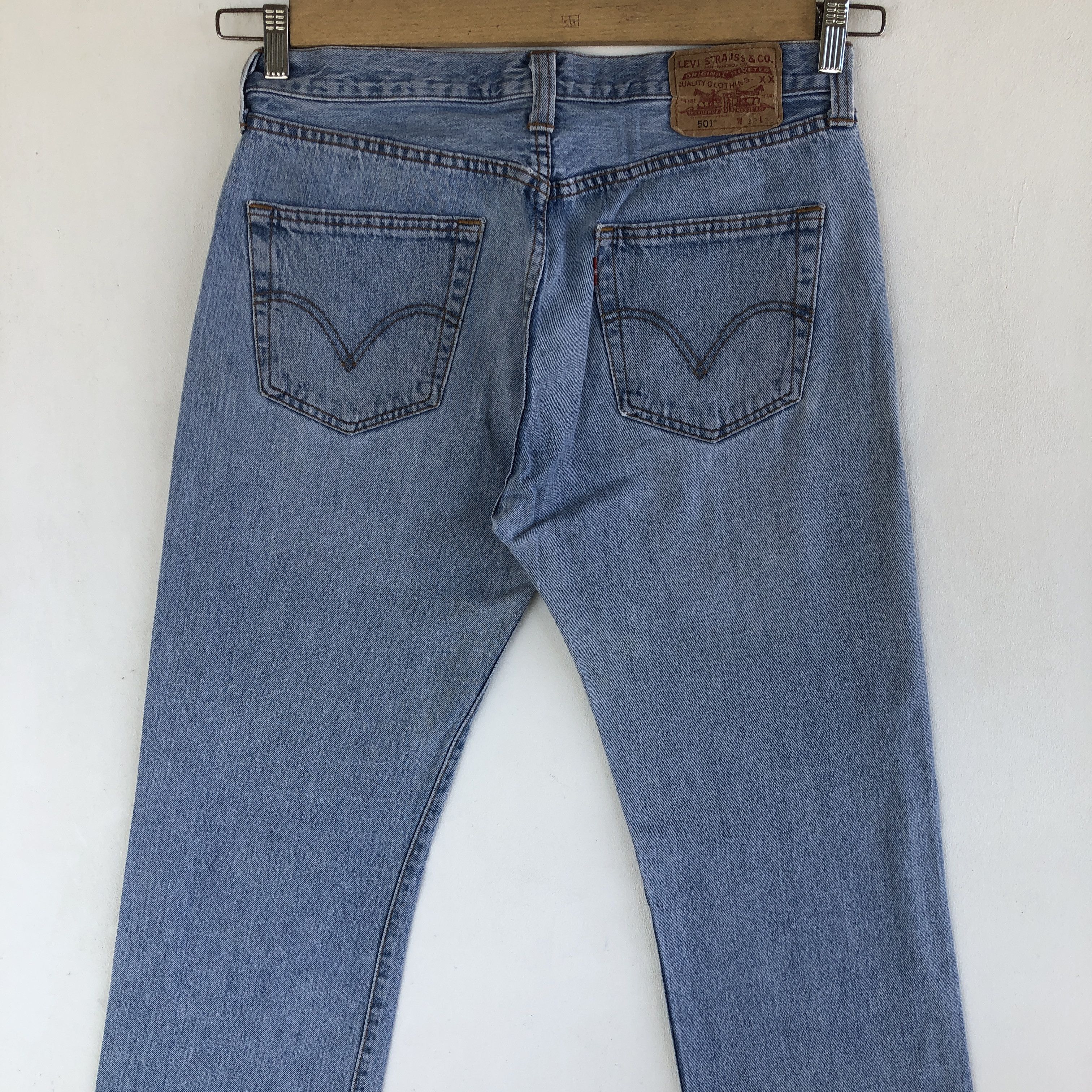 Levi's Vintage Y2K Levis 501 Light Wash Jeans Levi's Sunfaded Denim Size US 30 / EU 46 - 4 Thumbnail