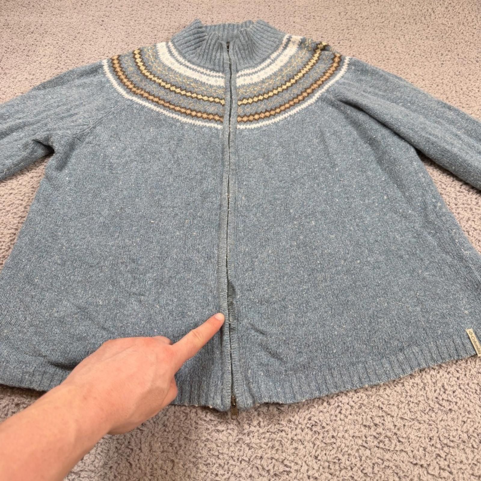Columbia Columbia XCO Womens XL Nordic Fair Isle Sweater Jacket Size XL / US 12-14 / IT 48-50 - 6 Thumbnail