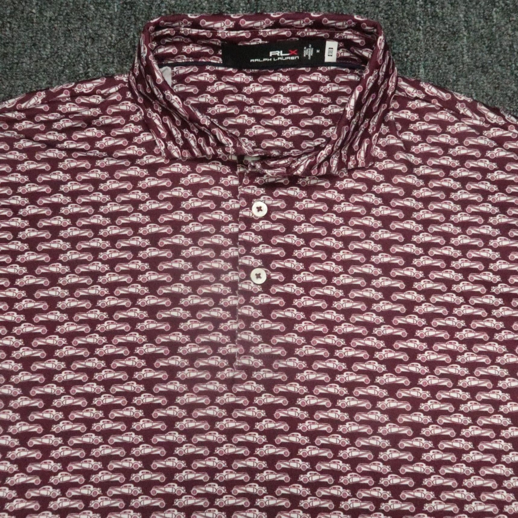 RLX Ralph Lauren RLX Ralph Lauren Polo Shirt Men M Red Geometric Short Sleeve Collared Button Performance Golf 90s? Size US M / EU 48-50 / 2 - 2 Thumbnail