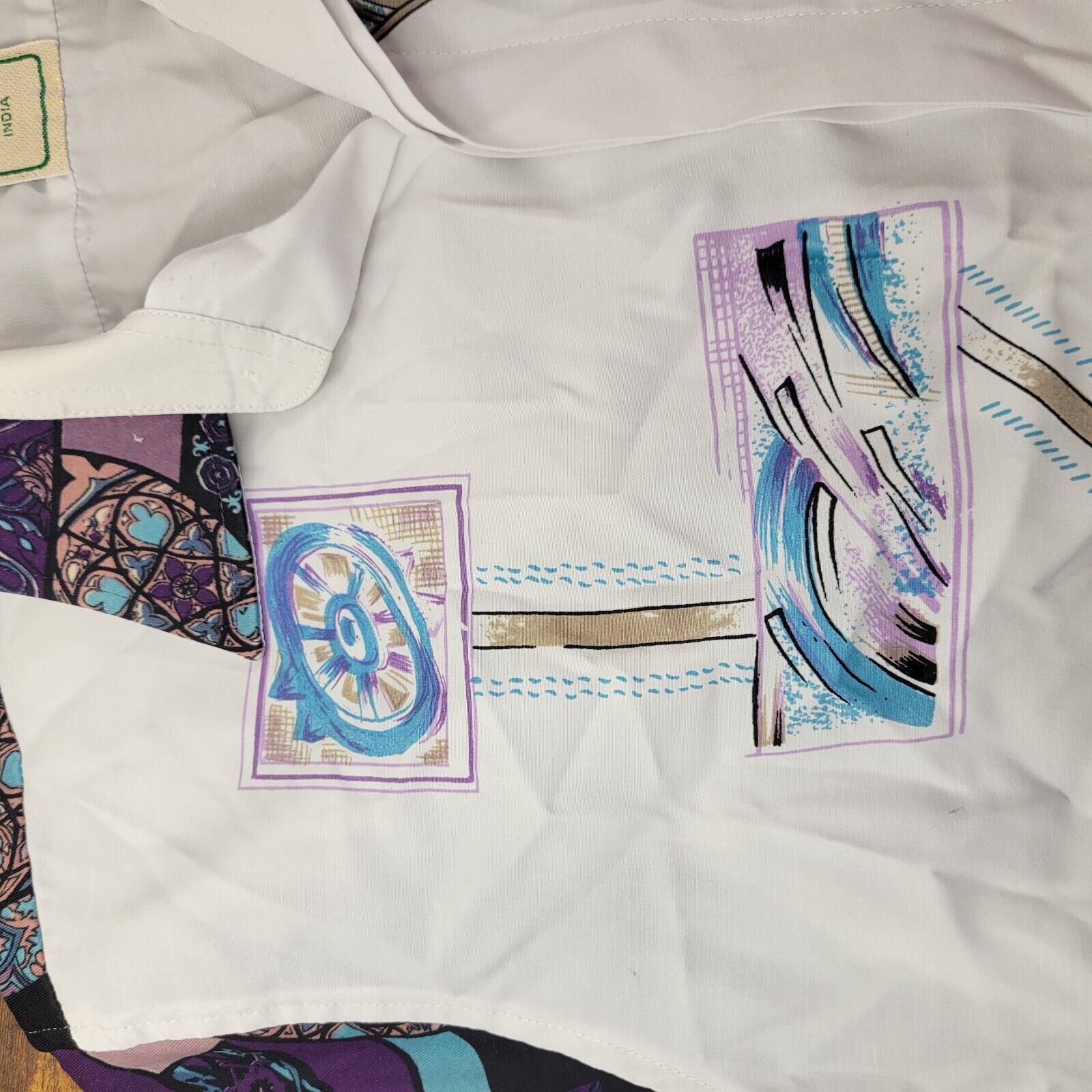 Other Gold Leaf India Vintage Geometric 80s 90s Button Up Shirt Size US L / EU 52-54 / 3 - 7 Thumbnail