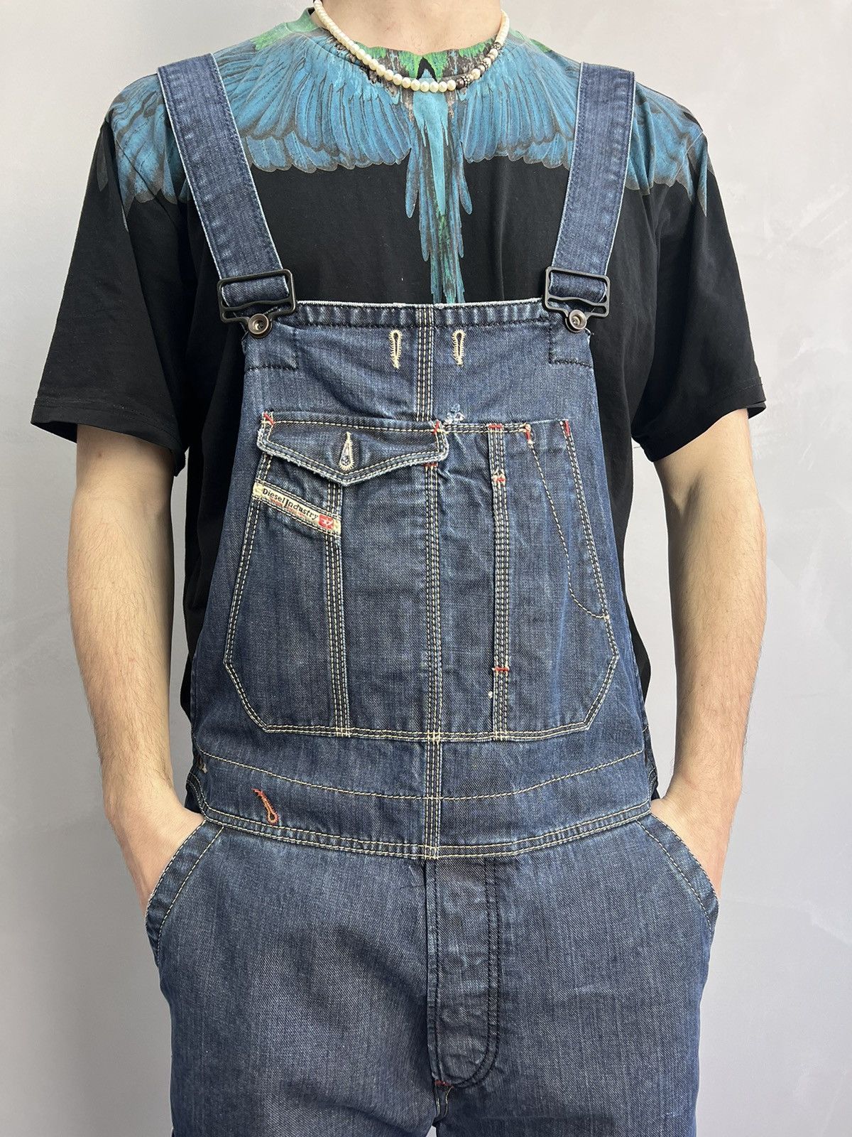 Diesel × Japanese Brand VINTAGE Y2K OVERALL DIESEL DISTRESSED HYPE Size US 32 / EU 48 - 3 Thumbnail