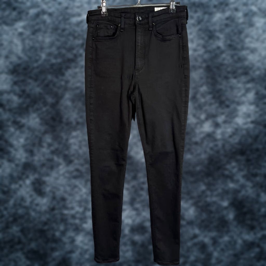 Rag & Bone RAG & BONE Women's High-Rise Skinny Jeans Size 28 Black Denim Size 28" / US 6 / IT 42 - 1 Thumbnail