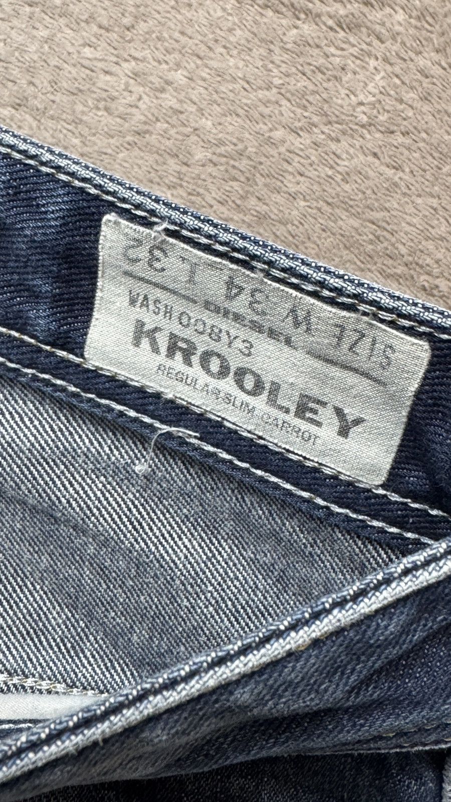 Japanese Brand Diesel Krooley Y2K Wash Faded Ripped Jeans LGB ifsixwasnine Size US 34 / EU 50 - 4 Thumbnail