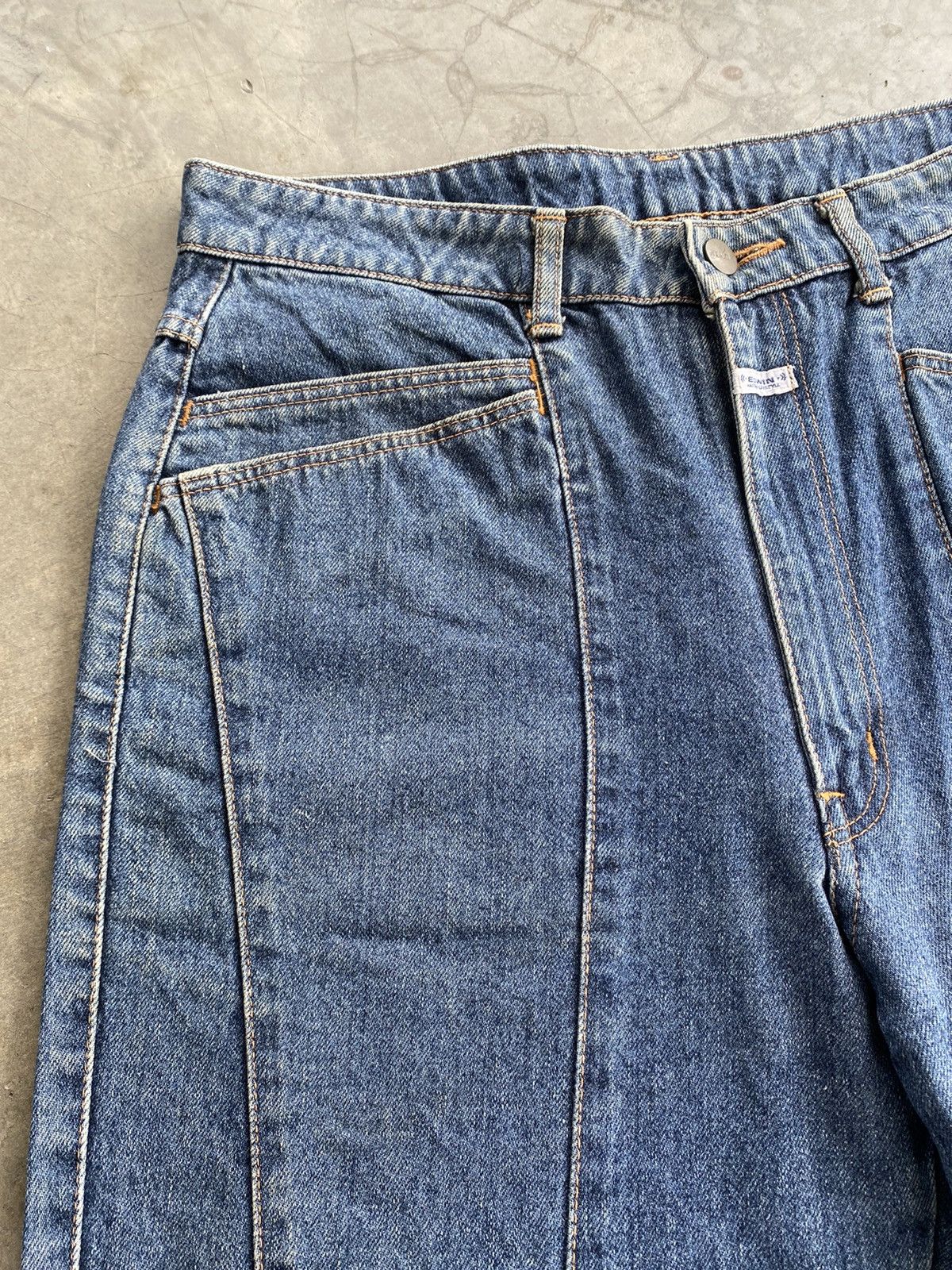 Edwin × Japanese Brand Baggy Jeans Vintage Edwin Ballon Blue Distressed Size US 32 / EU 48 - 5 Thumbnail