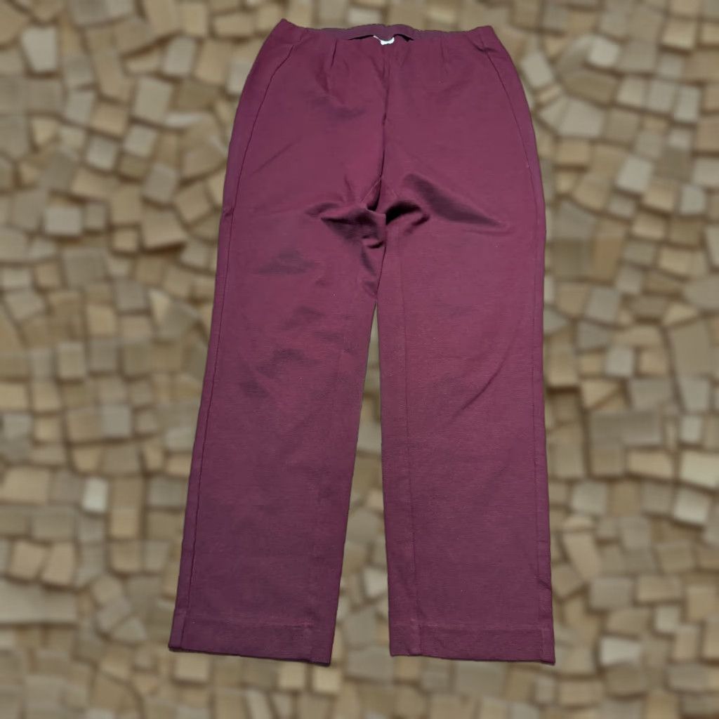 J. Jill J. Jill Pants Women's Medium Red Pull On Ponte Slim Leg High Rise Casual Color Ponte Slim Leg High Rise Womens Size 32" / US 10 / IT 46 - 1 Thumbnail