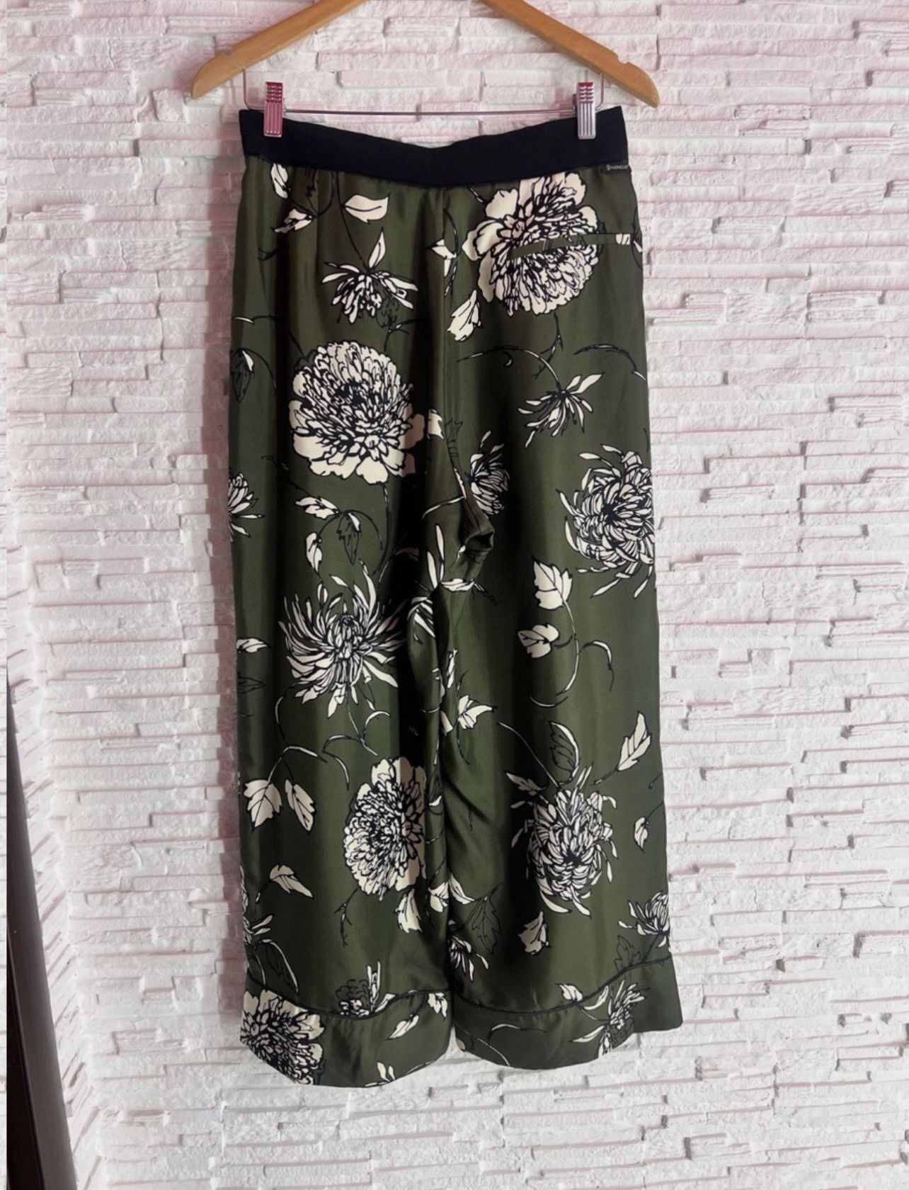 Moncler Moncler Silk Cropped Wide-Leg Pants – Floral Print – IT44 Size 30" / US 8 / IT 44 - 6 Thumbnail