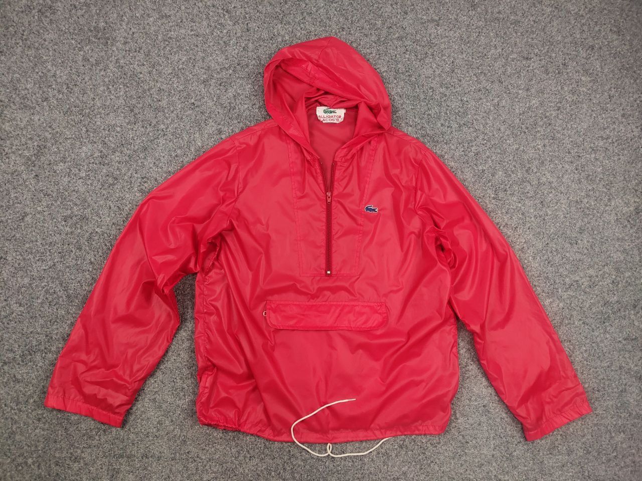 Lacoste Vintage 80's lacoste Alligator Nylon Red Light Zip Jacket Size US L / EU 52-54 / 3 - 7 Thumbnail
