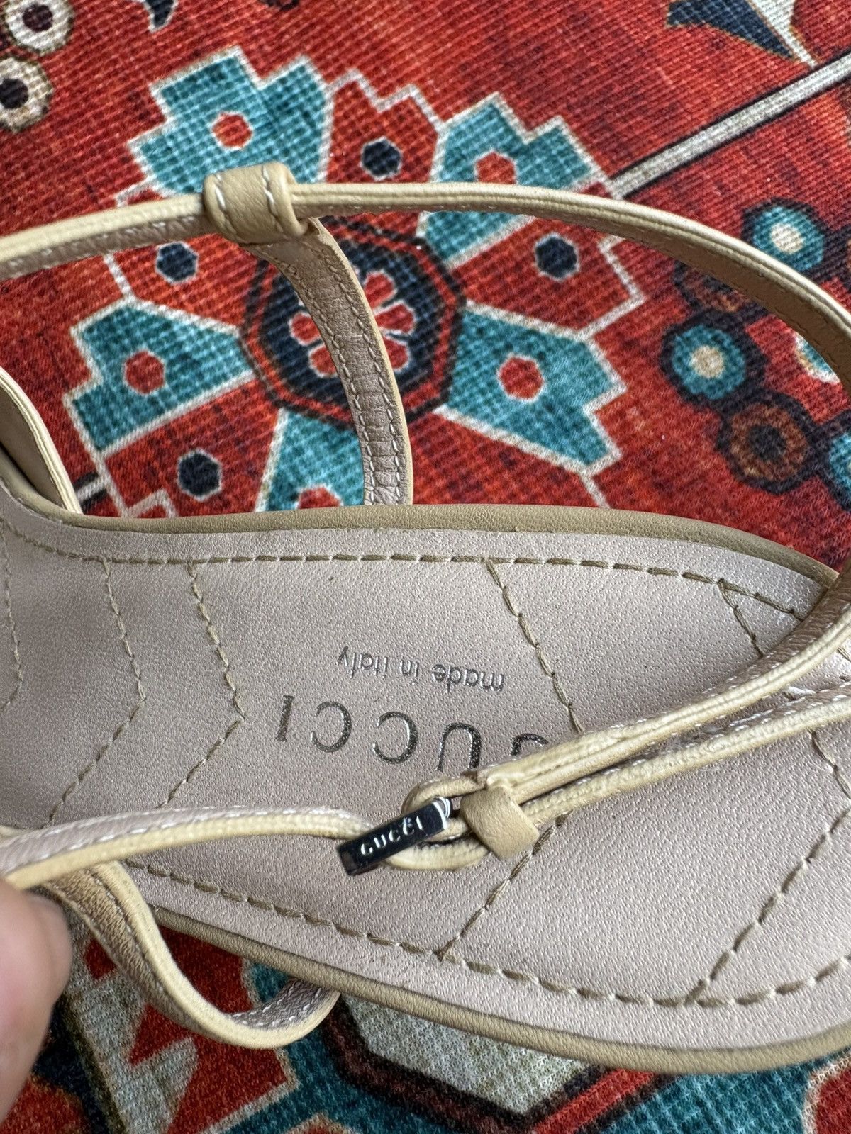 Gucci GUCCI Marmont T-Strap Leather Pumps Size US 8 / IT 38 - 5 Thumbnail