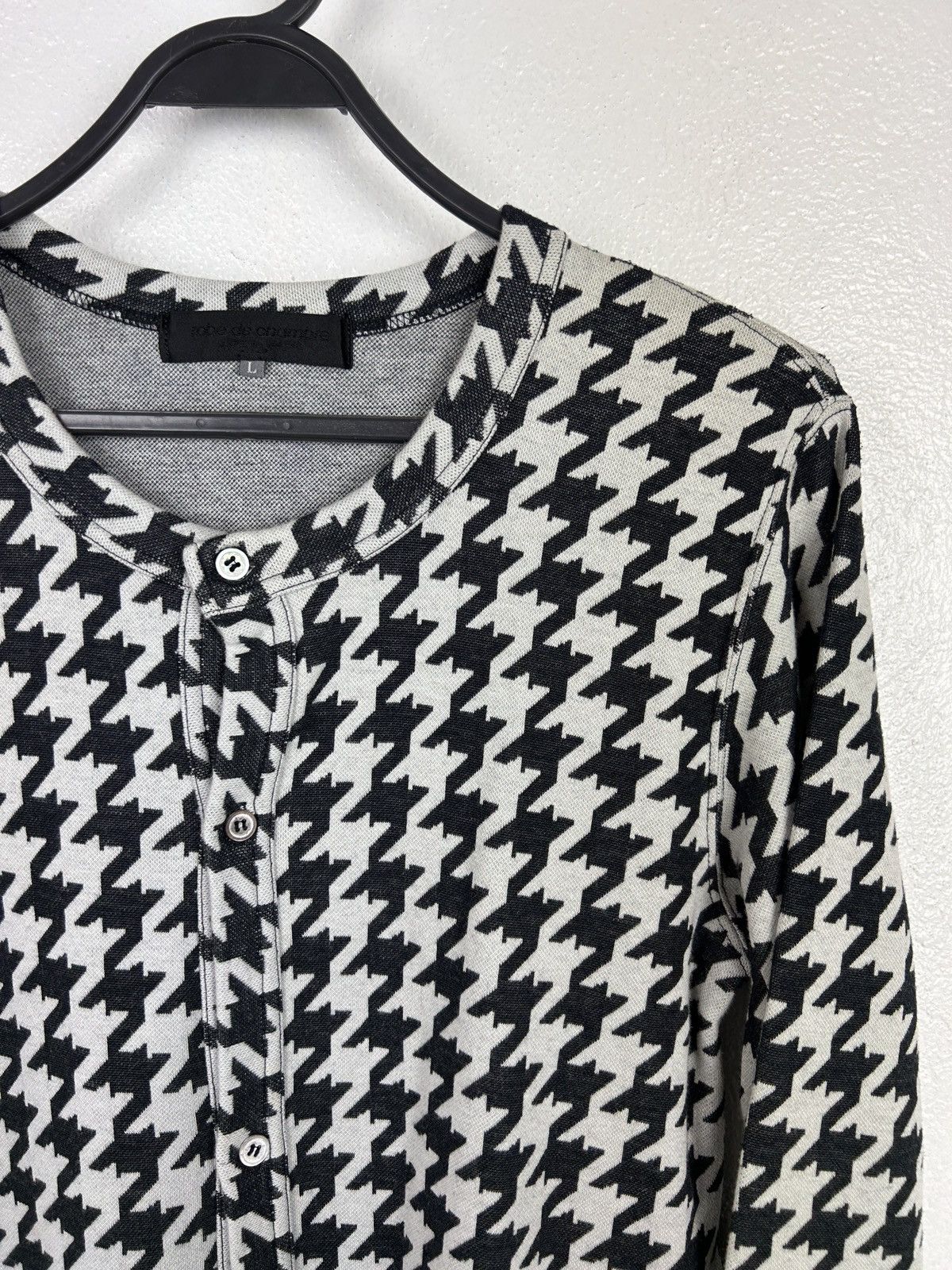 Comme des Garcons 00s Vintage Comme Des Garcons 2004 Houndstooth Button Up LS Size L / US 10 / IT 46 - 2 Thumbnail