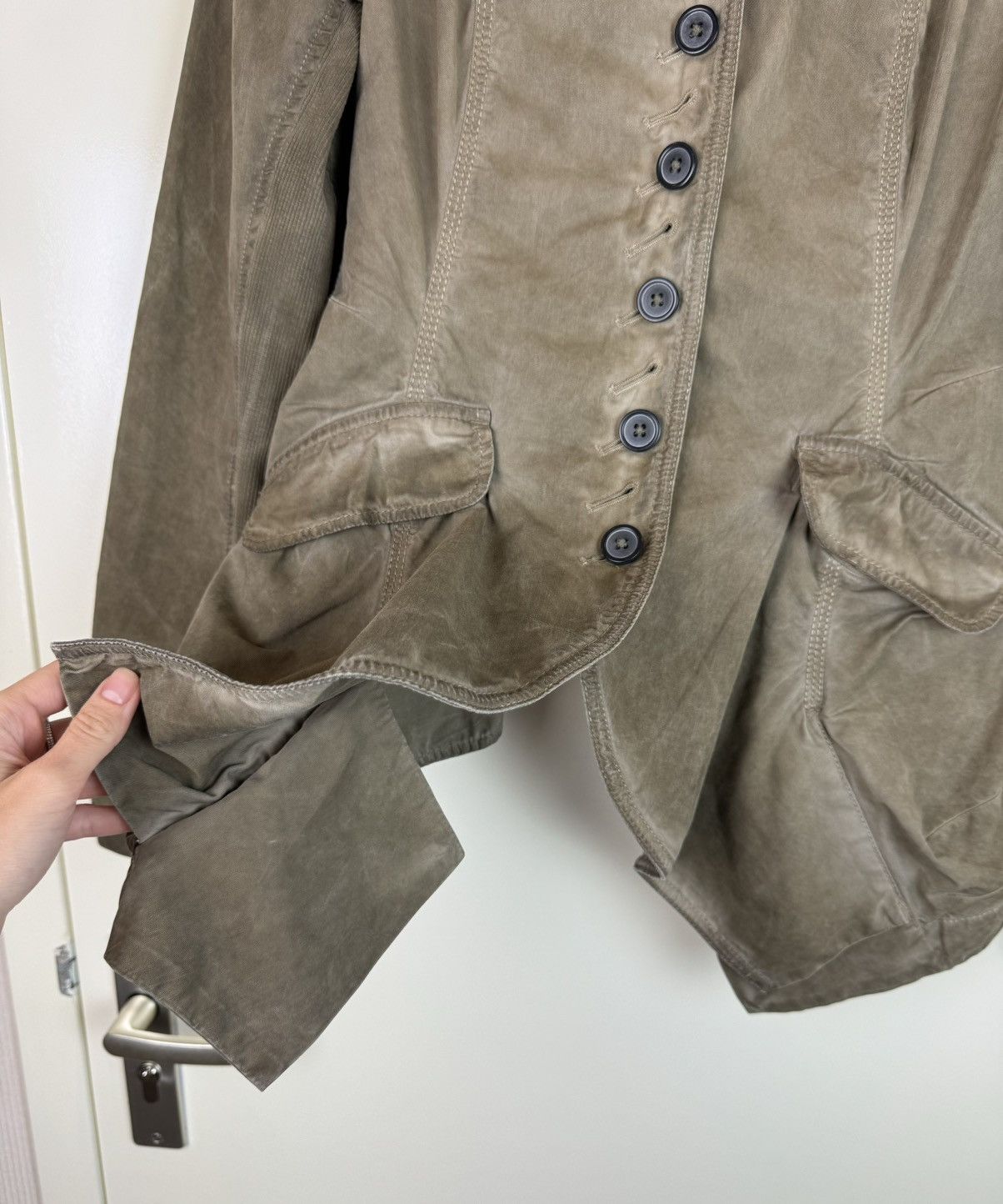 Rundholz Rundholz asymmetric tulip jacket cotton blazer khaki brown S Size S / US 4 / IT 40 - 3 Thumbnail