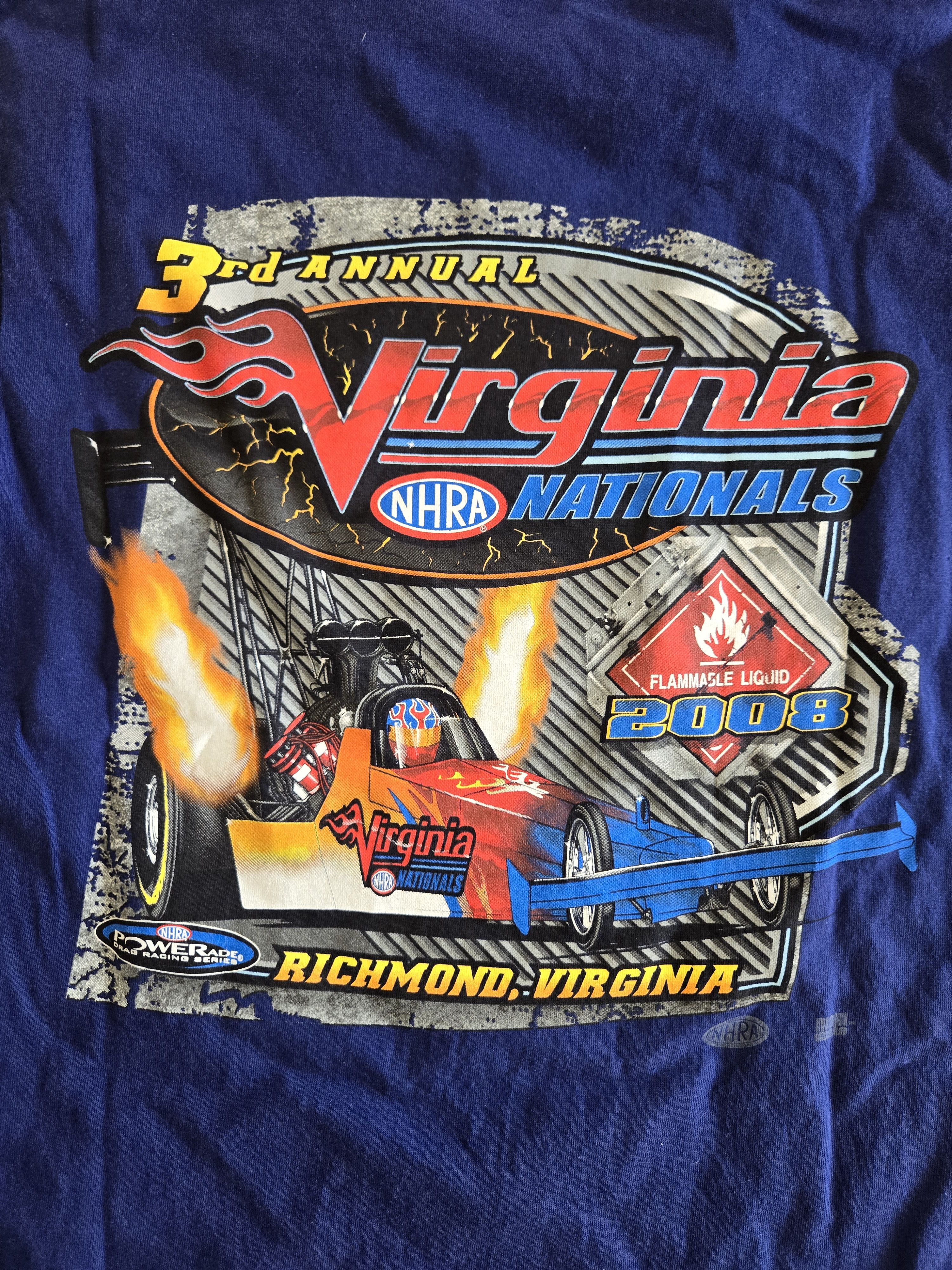 Anvil Vintage 2008 NHRA Hot Rod Virginia Nationals Size US M / EU 48-50 / 2 - 7 Thumbnail