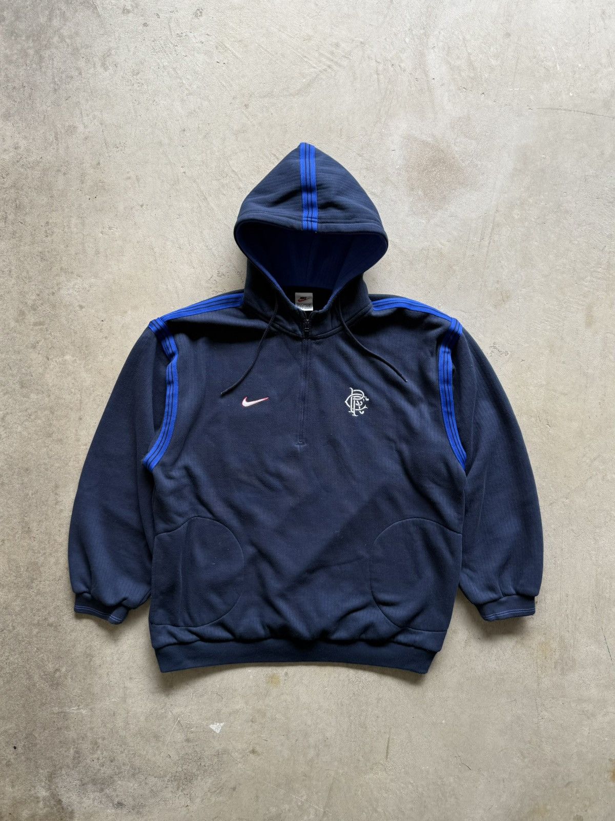 Nike Vintage 90s Nike Rangers FC Soccer Quarter Zip Sweatshirt Size US XL / EU 56 / 4 - 1 Thumbnail