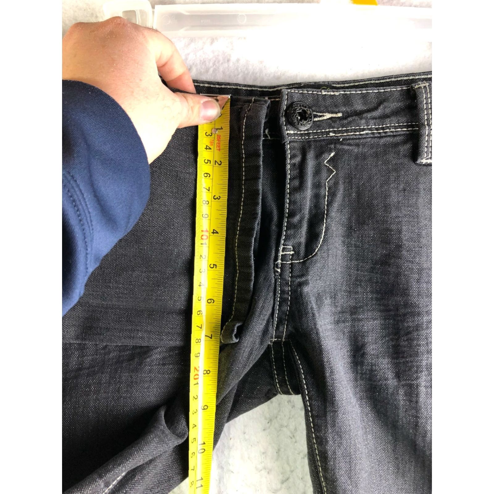 Vintage Lu Lu Jeans Low Rise Juniors Size 42 Black Denim Jeans Women Skinny Regular Rise 6.5-8.5 In Zip Cotton Denim Black Vintage: No Size 28" / US 6 / IT 42 - 4 Thumbnail