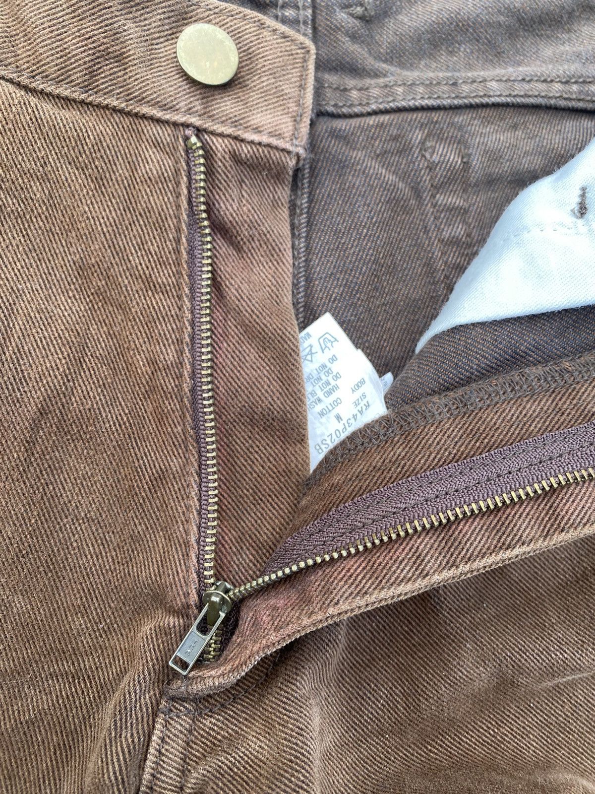 14th Addiction × KMRii RAGE Brown Thick Cotton Flare Denim Size US 31 - 10 Thumbnail