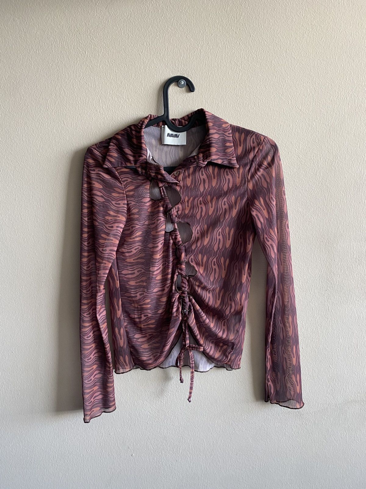 AVAVAV Avavav Mesh Top Longsleeve Size XS / US 0-2 / IT 36-38 - 1 Thumbnail