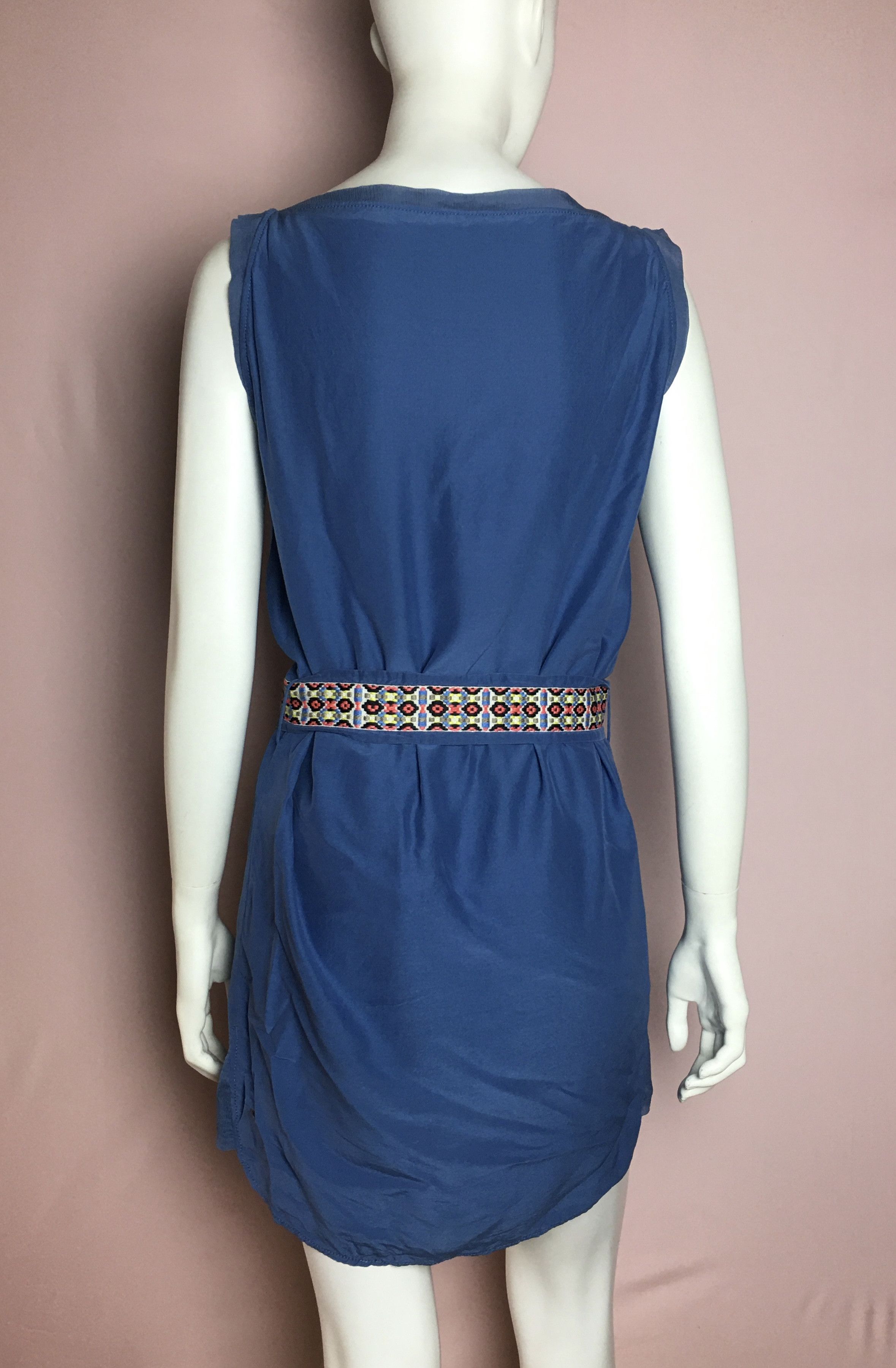 Hugo Boss Hugo Boss Silk Belted Dress Blue Size S / US 4 / IT 40 - 4 Thumbnail