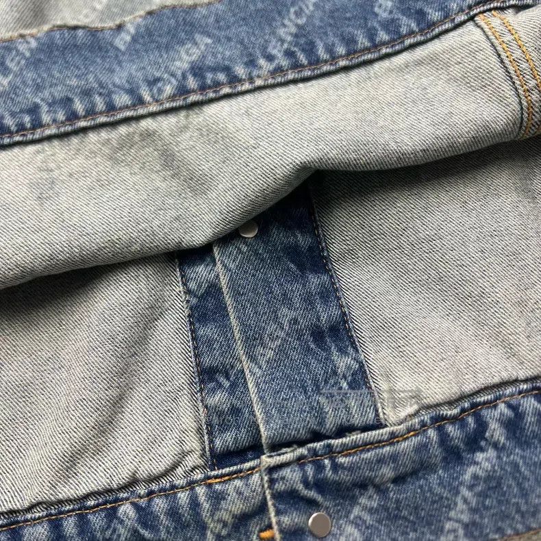 Balenciaga Balenciaga Distressed Denim Full Print Jacket Size US L / EU 52-54 / 3 - 5 Thumbnail