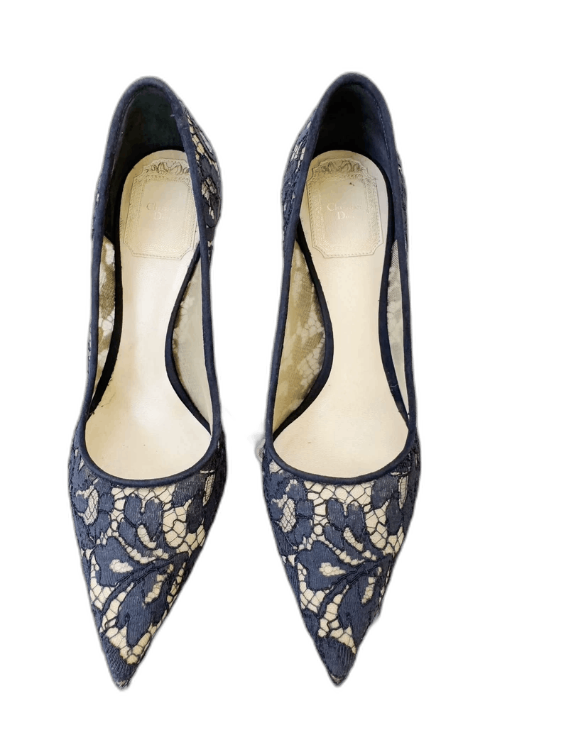 Dior Dior Lace High Heels Size 37-2505 Size US 5.5 / IT 35.5 - 1 Thumbnail